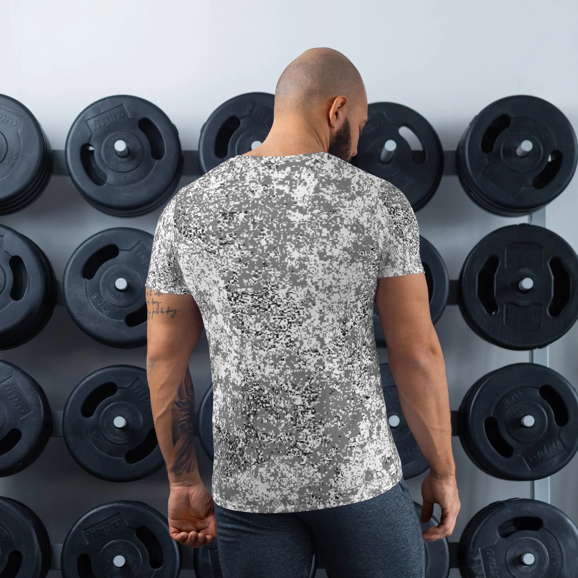 Russian Digital EMR Snow CAMO Mens Athletic T-Shirt - Image 2