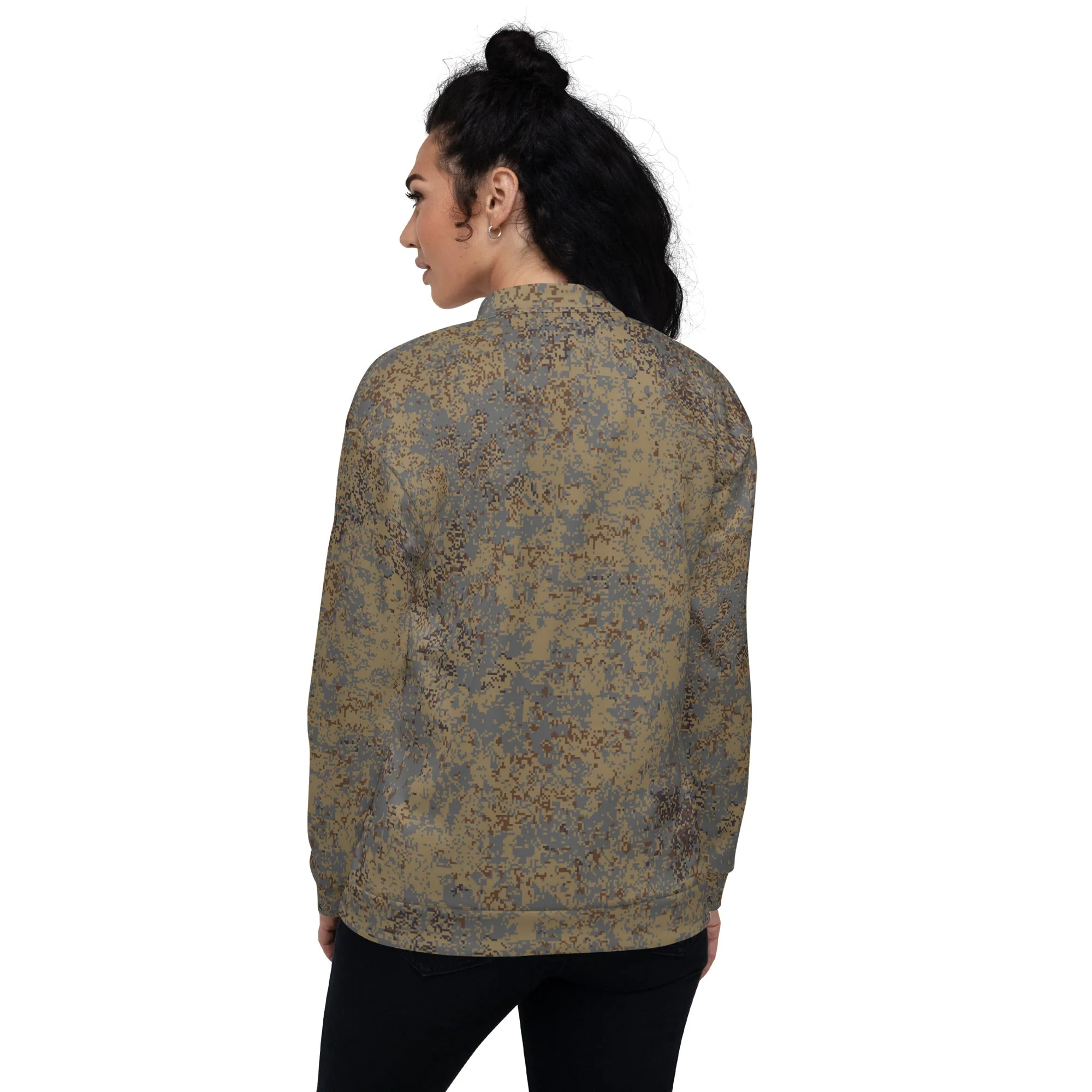Russian Digital EMR Winter Grey CAMO Unisex Bomber Jacket - Image 5