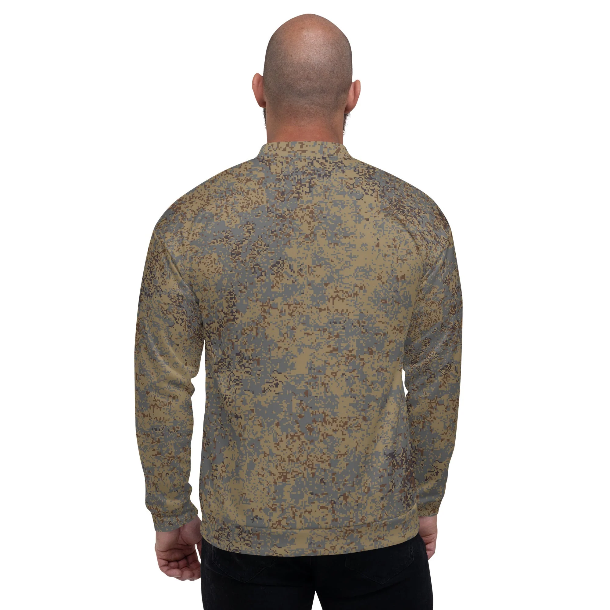 Russian Digital EMR Winter Grey CAMO Unisex Bomber Jacket - Image 7