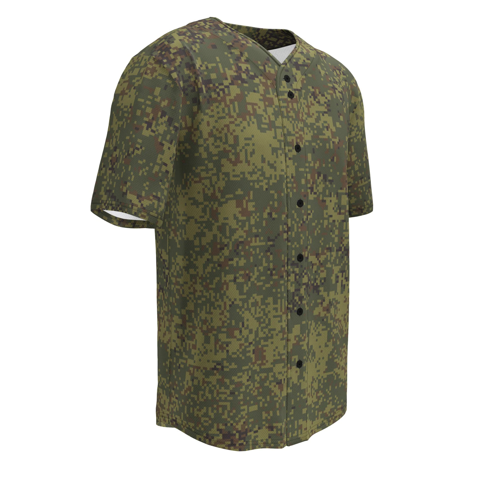 Russian Digital EMR Woodland CAMO Unisex Baseball Jersey - Image 7