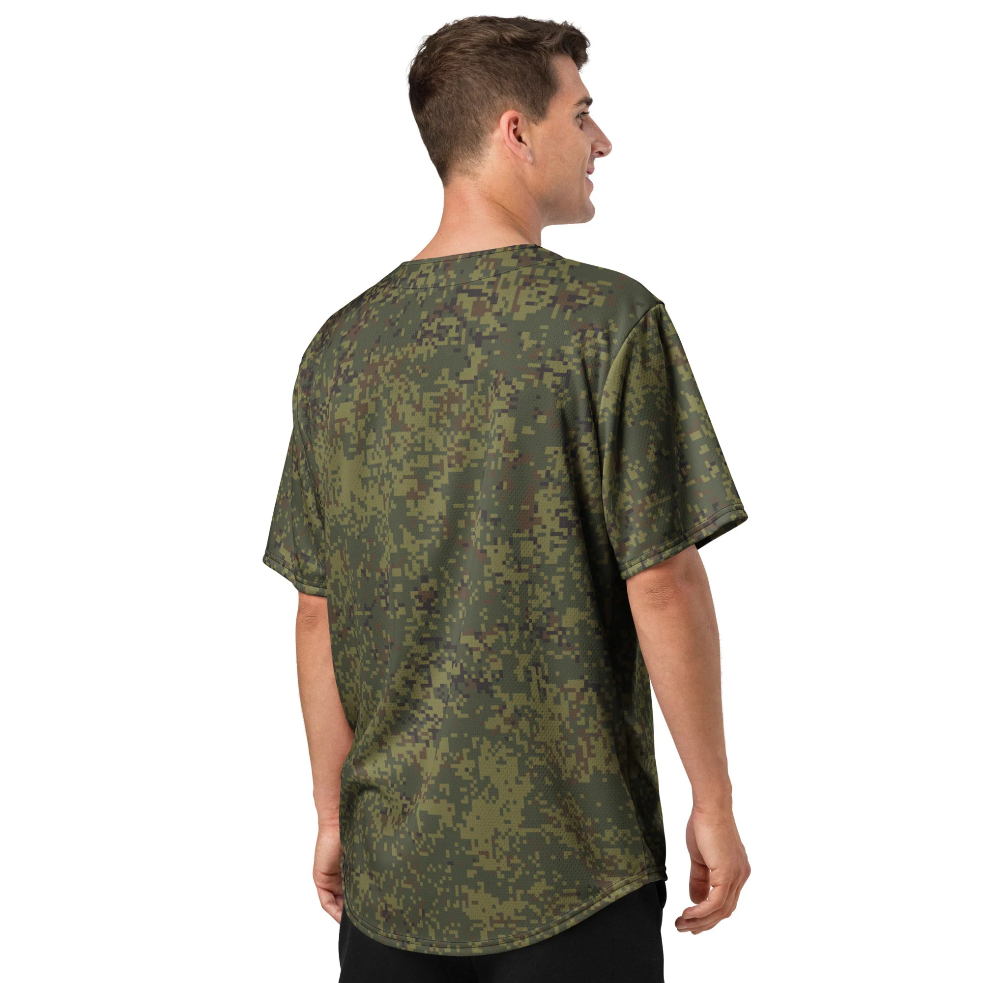 Russian Digital EMR Woodland CAMO Unisex Baseball Jersey - Image 8