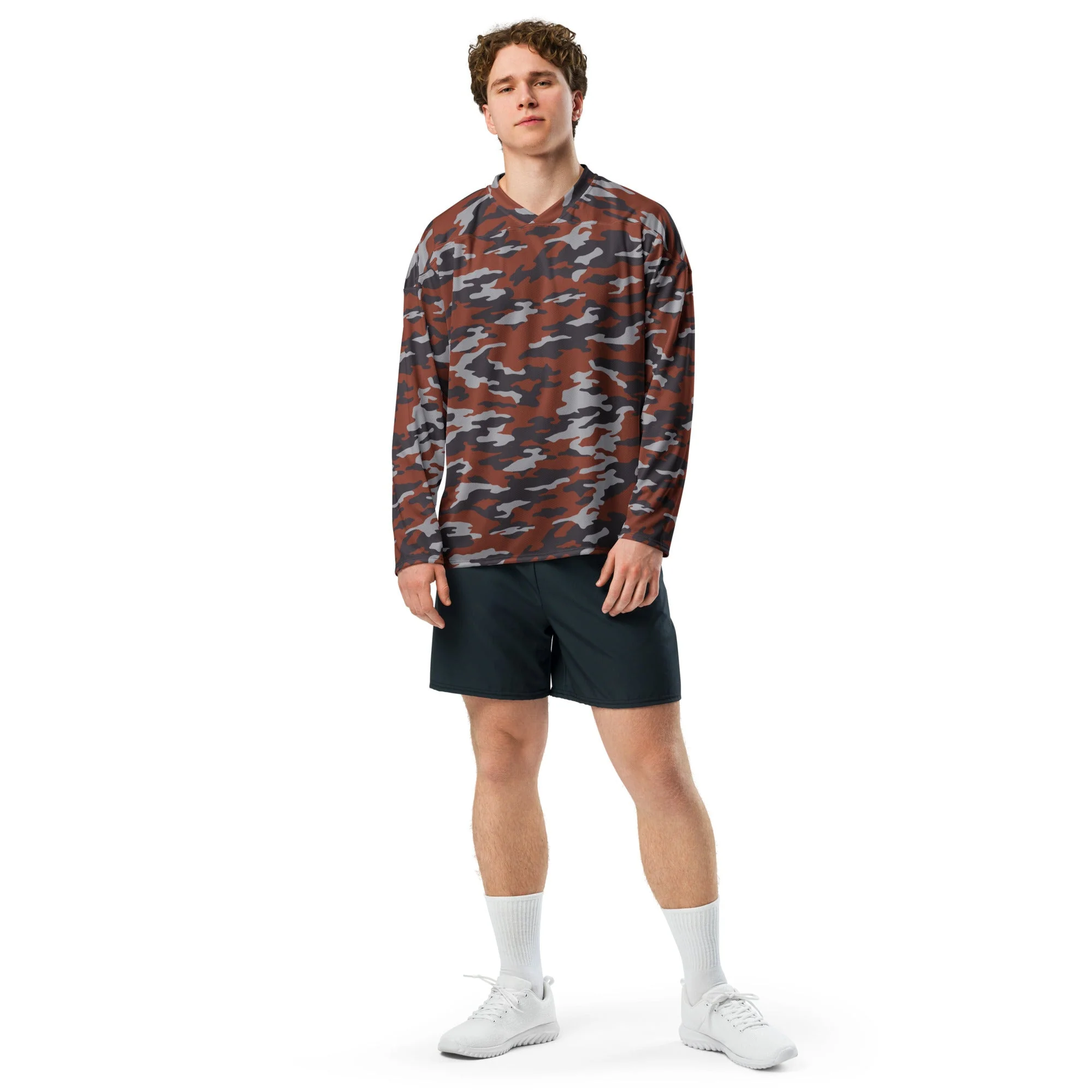 Russian Flora Red CAMO Unisex Hockey Fan Jersey - Image 15