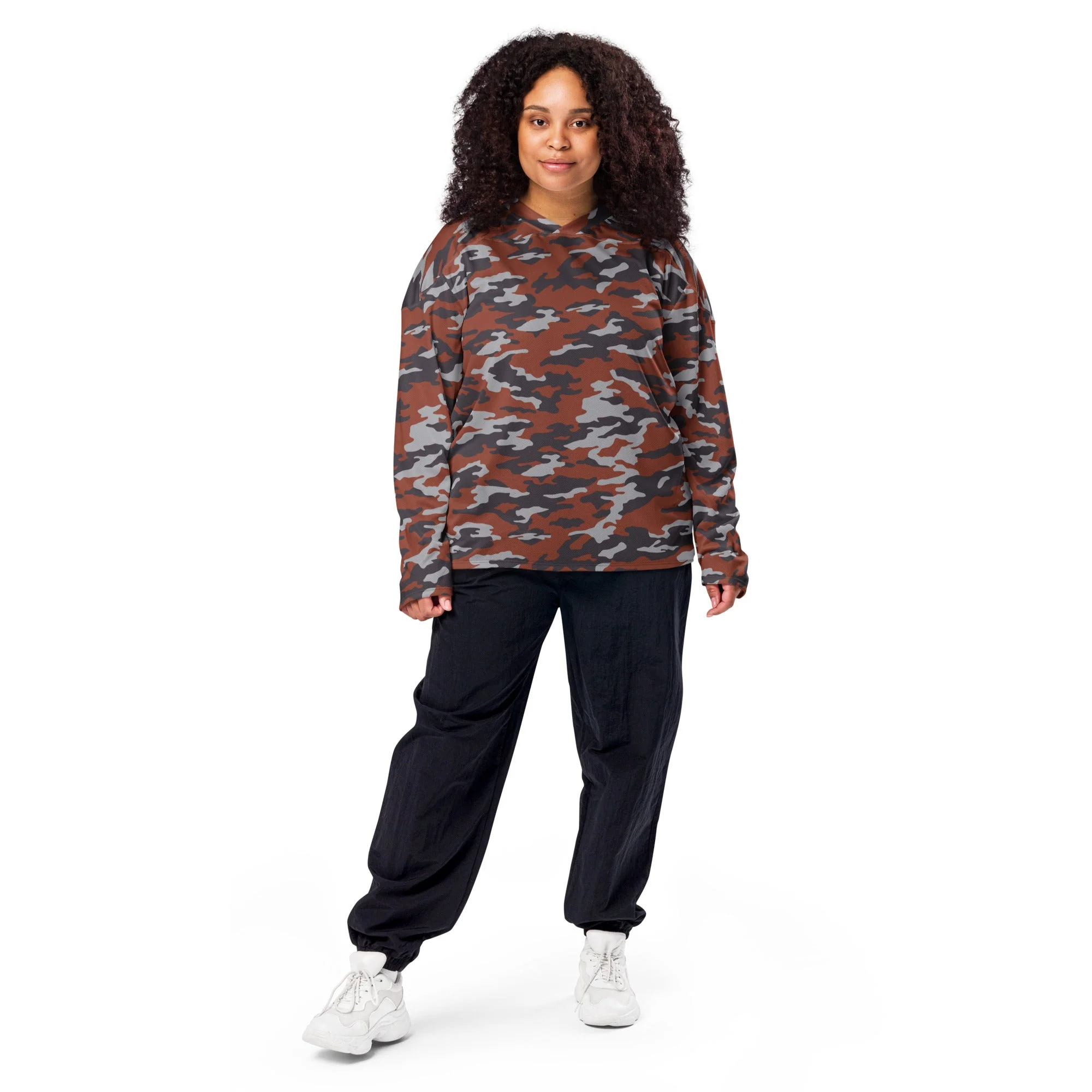 Russian Flora Red CAMO Unisex Hockey Fan Jersey - Image 4