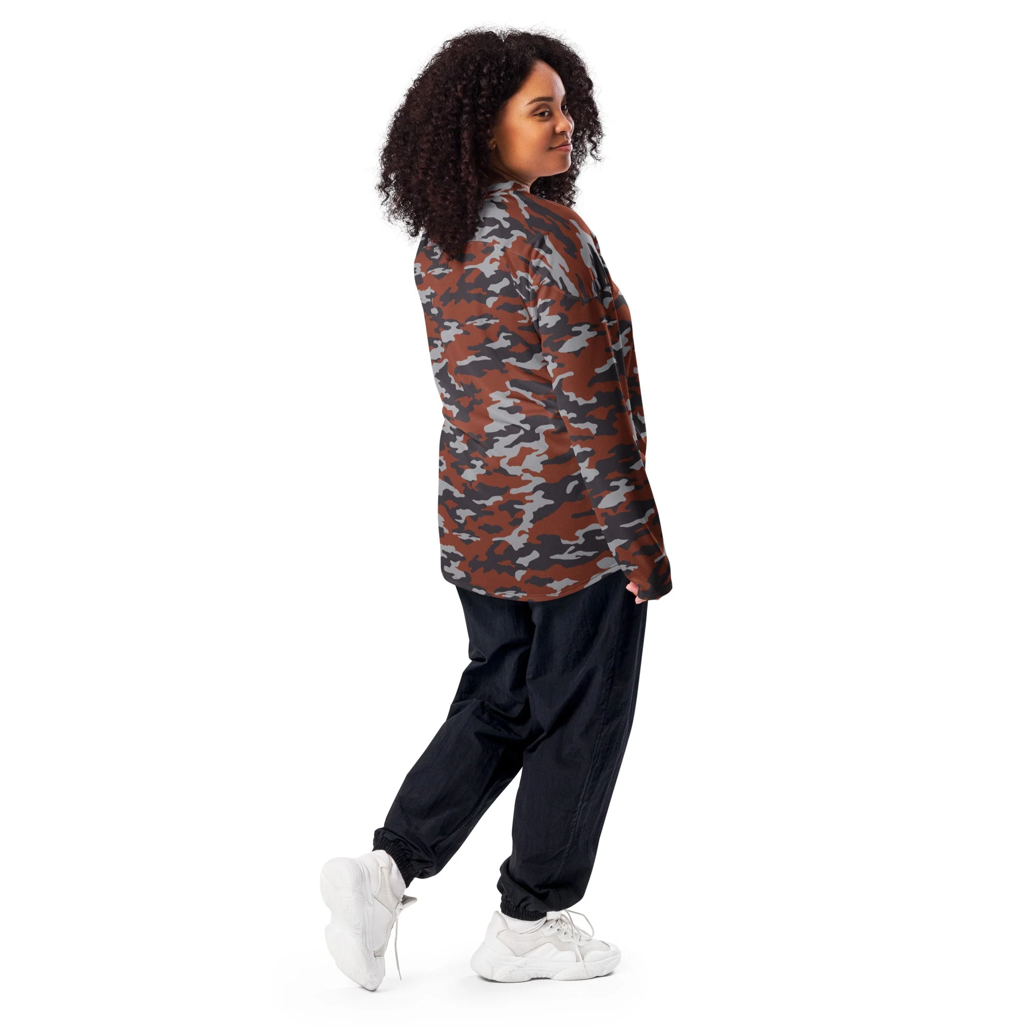 Russian Flora Red CAMO Unisex Hockey Fan Jersey - Image 9