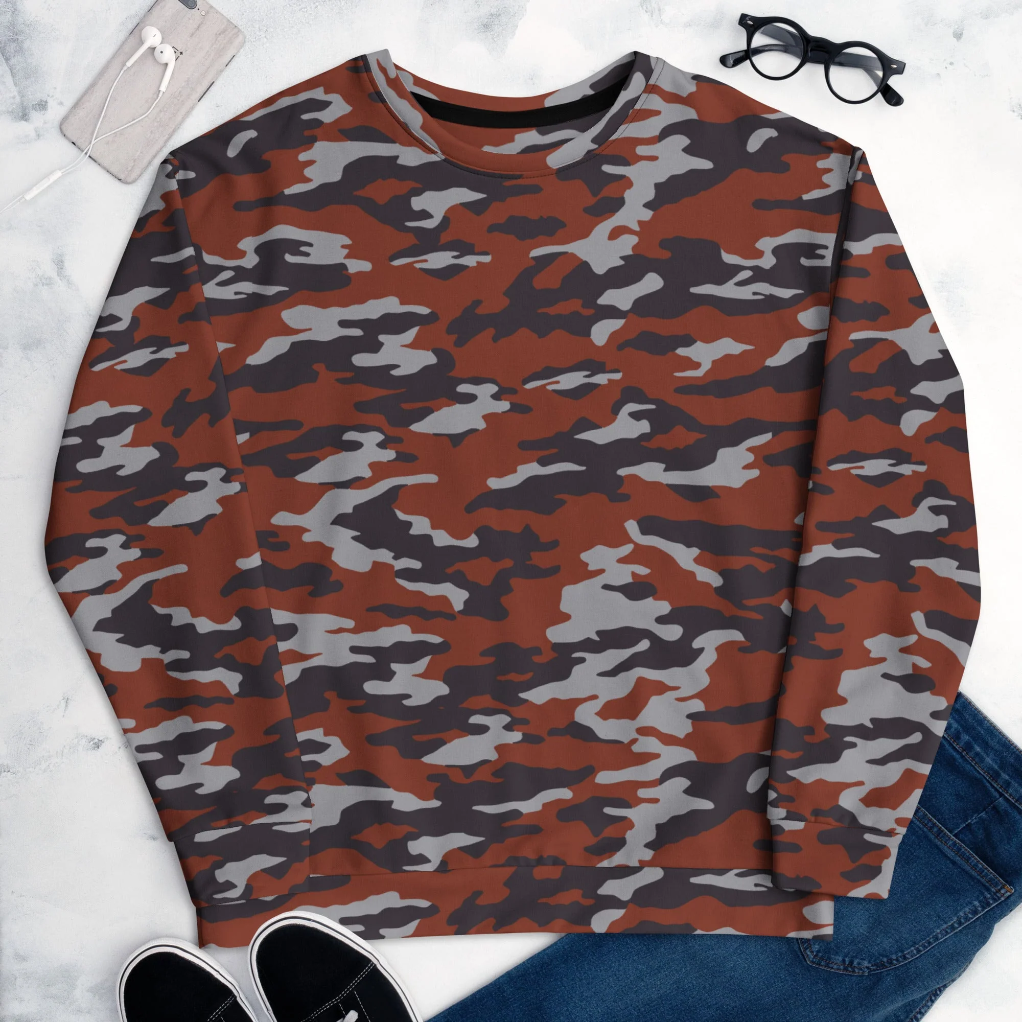 Russian Flora Red CAMO Unisex Sweatshirt - Image 10