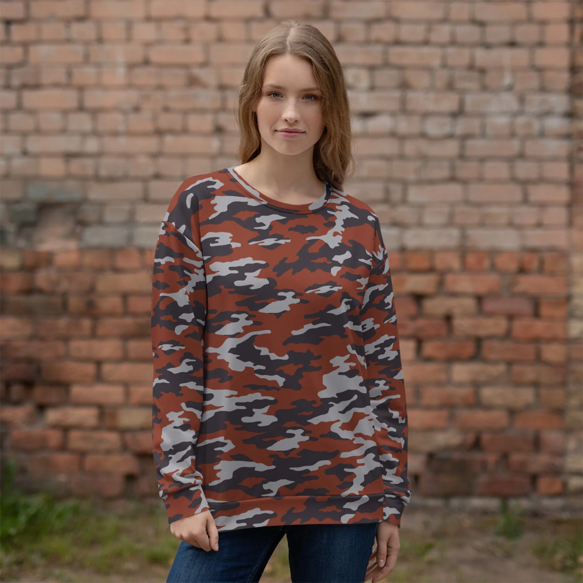 Russian Flora Red CAMO Unisex Sweatshirt - Image 2