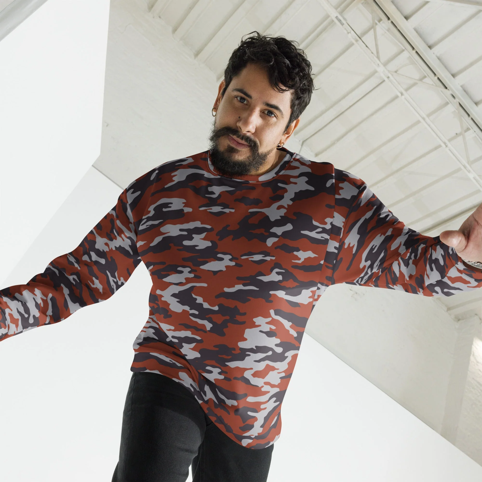 Russian Flora Red CAMO Unisex Sweatshirt - Image 4