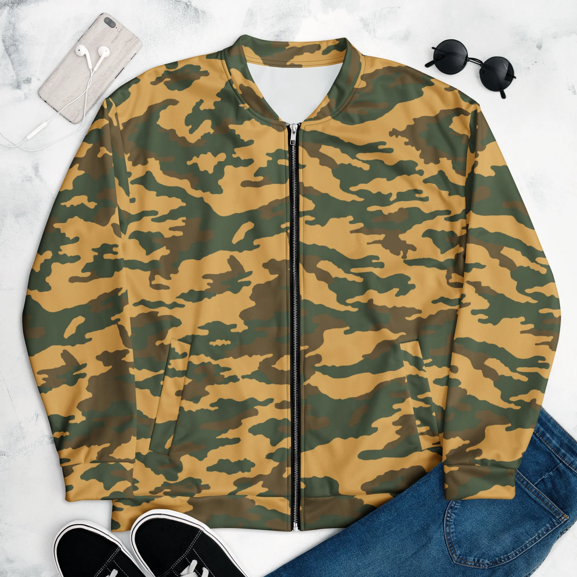 Russian Flora VSR-98 Mountain CAMO Unisex Bomber Jacket - Image 2