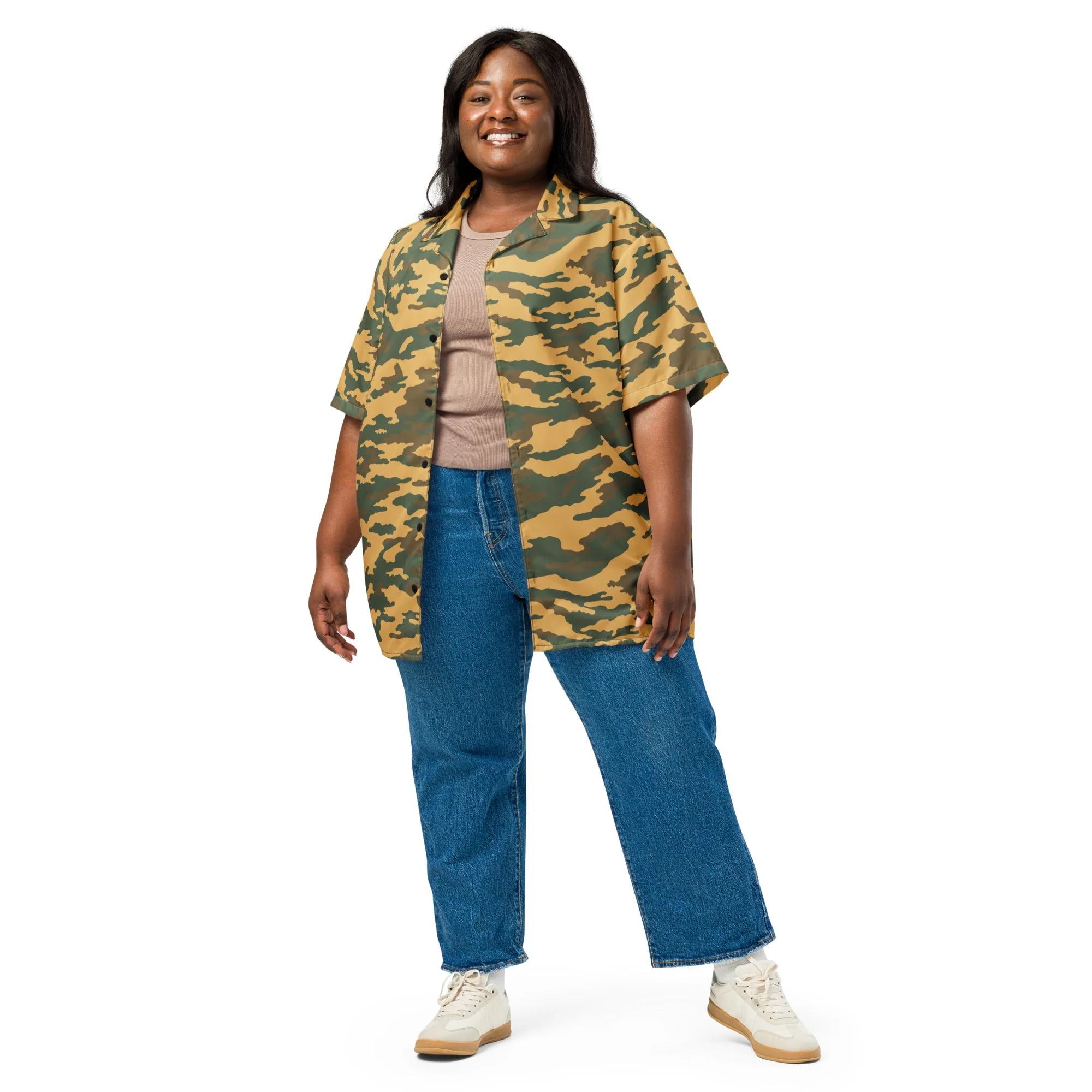 Russian Flora VSR-98 Mountain CAMO Unisex Short-Sleeve Button Shirt - Image 5