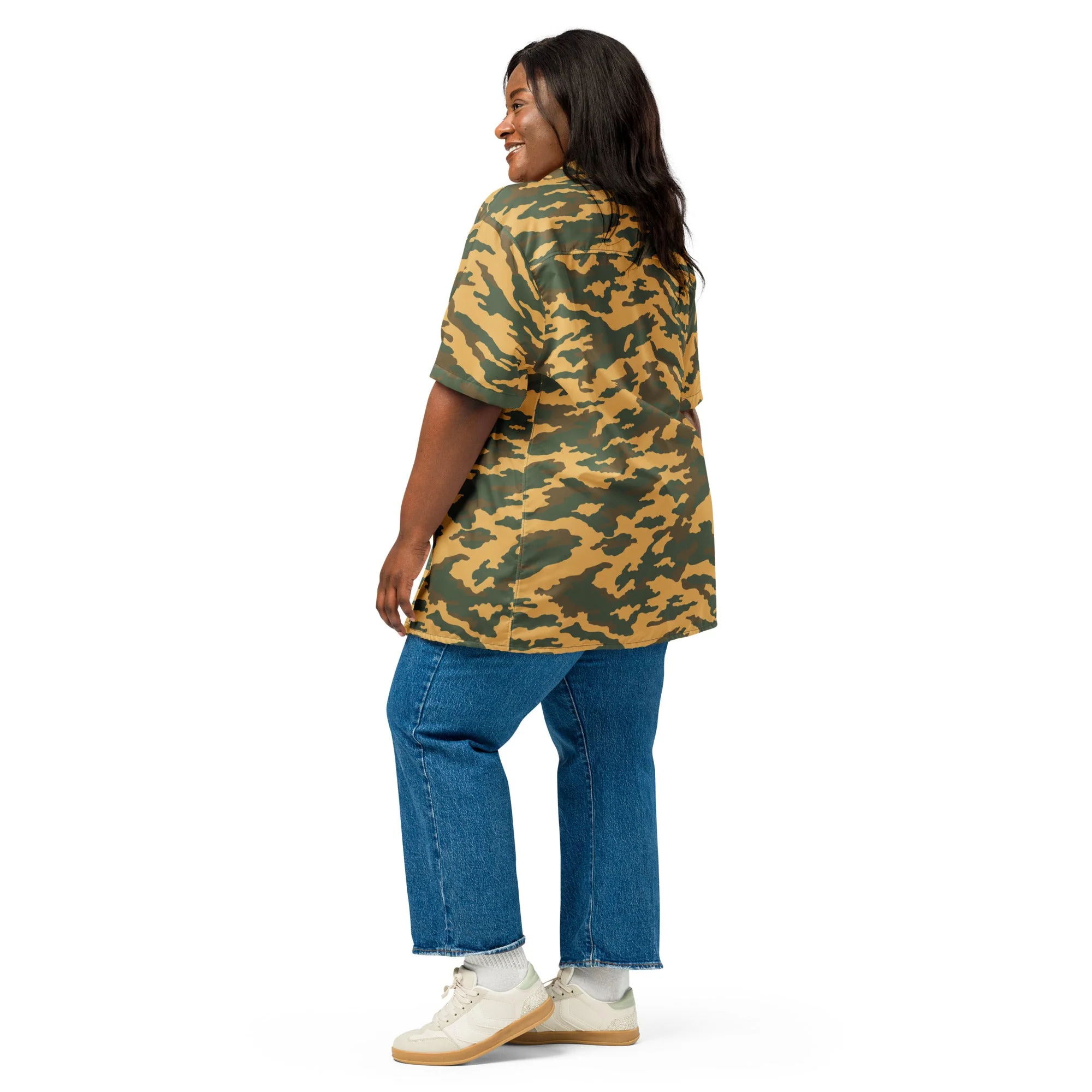 Russian Flora VSR-98 Mountain CAMO Unisex Short-Sleeve Button Shirt - Image 6