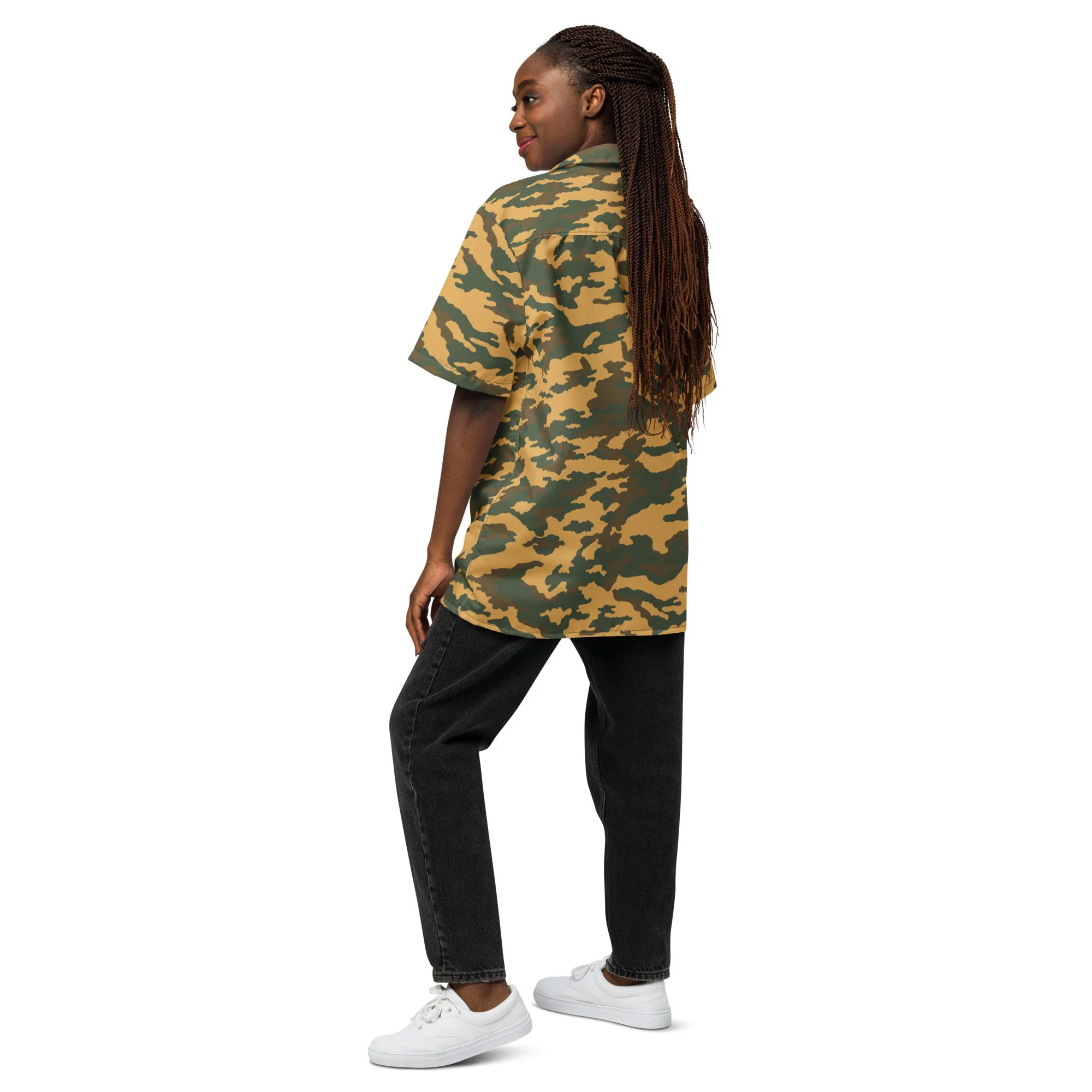 Russian Flora VSR-98 Mountain CAMO Unisex Short-Sleeve Button Shirt - Image 8