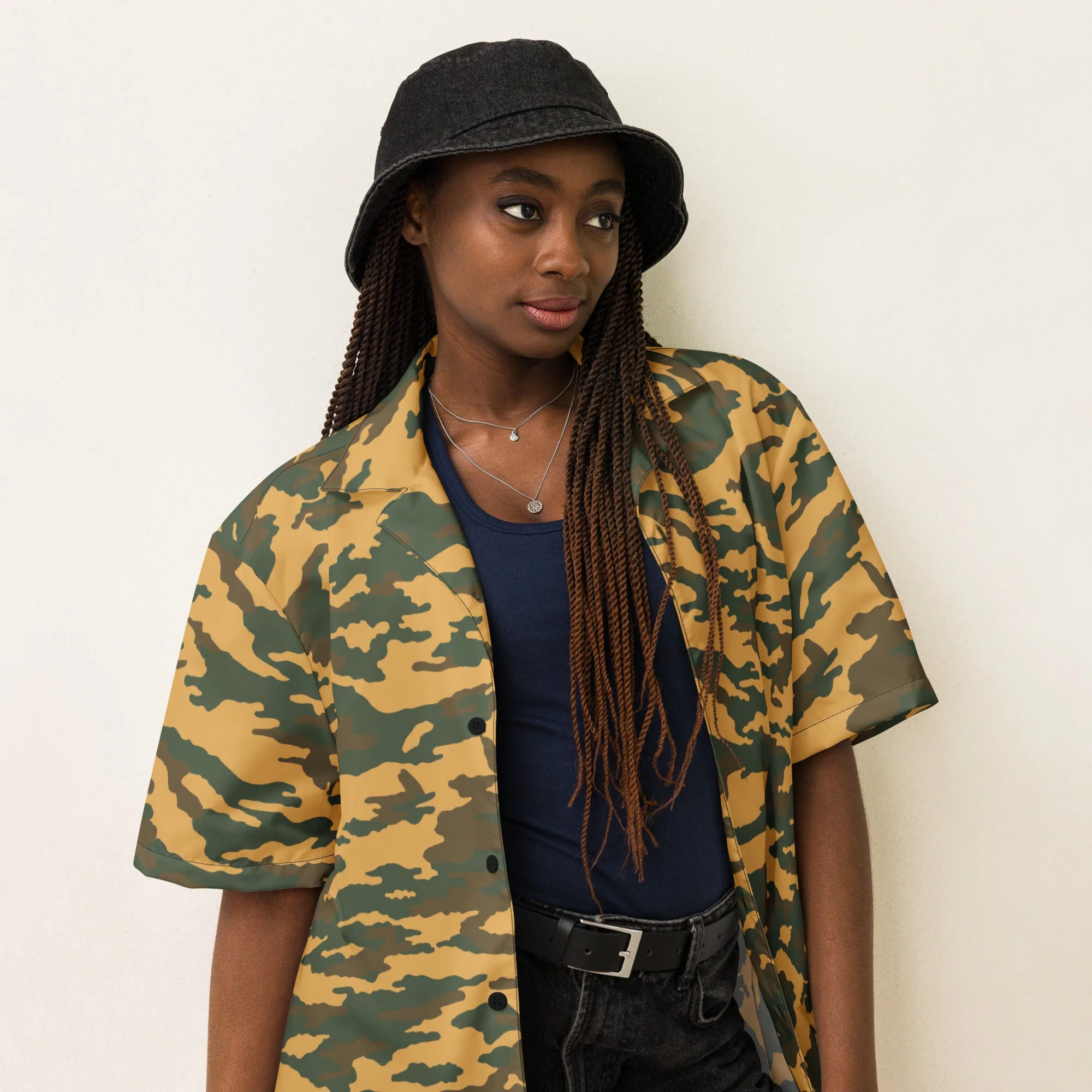 Russian Flora VSR-98 Mountain CAMO Unisex Short-Sleeve Button Shirt - Image 9