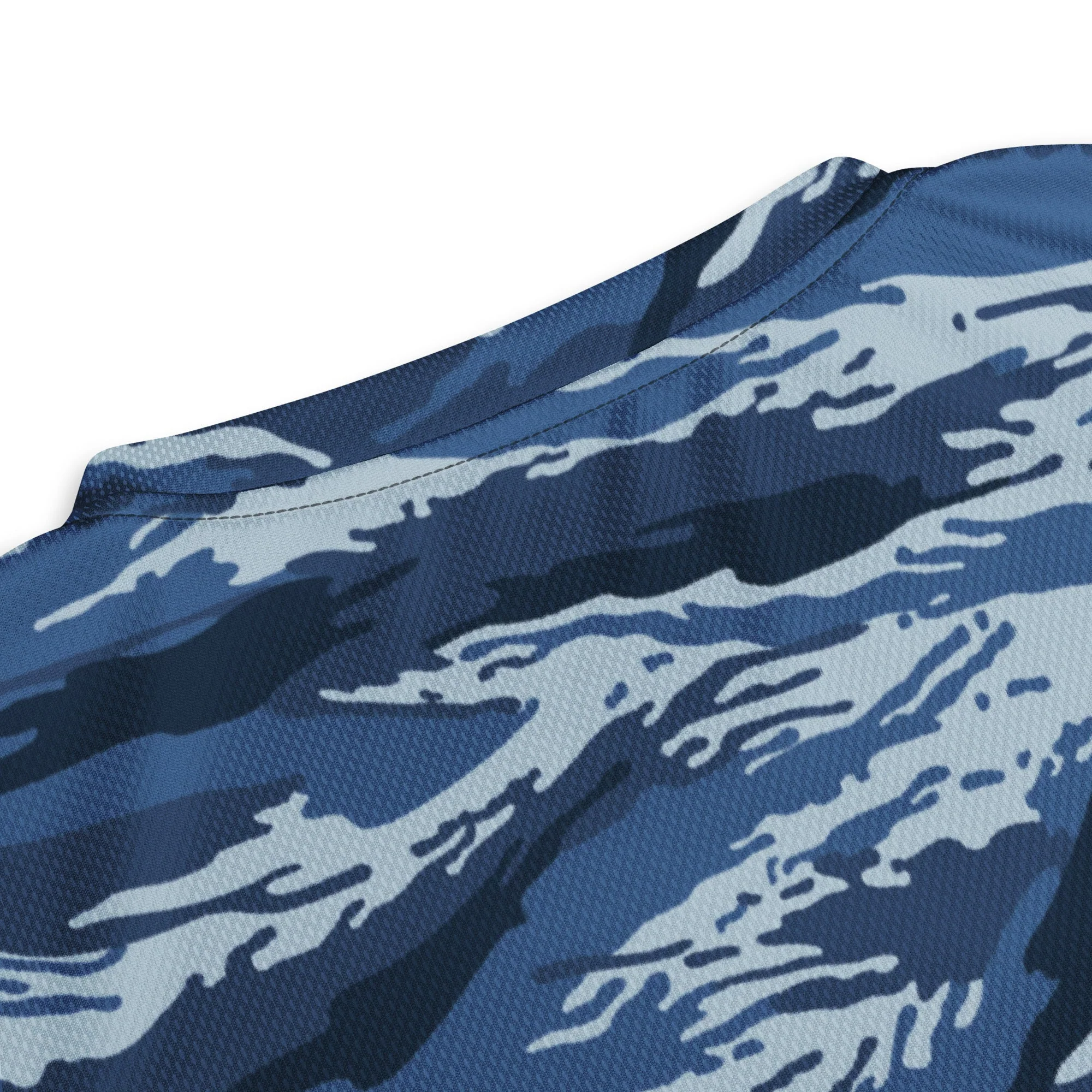Russian Tiger Stripe Kamysh Blue CAMO Unisex Sports Jersey - Image 13
