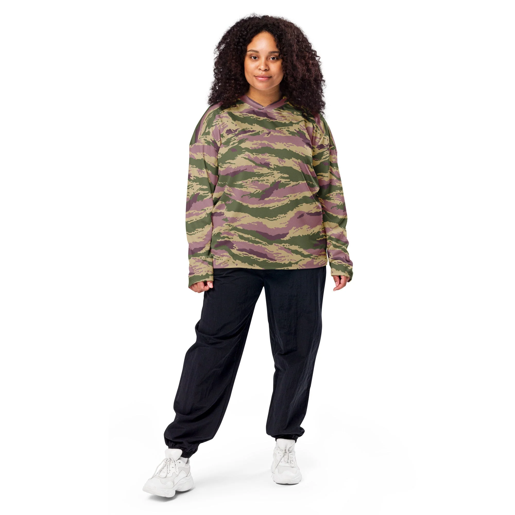 Russian Tiger Stripe Kamysh PFO CAMO Unisex Hockey Fan Jersey - Image 12