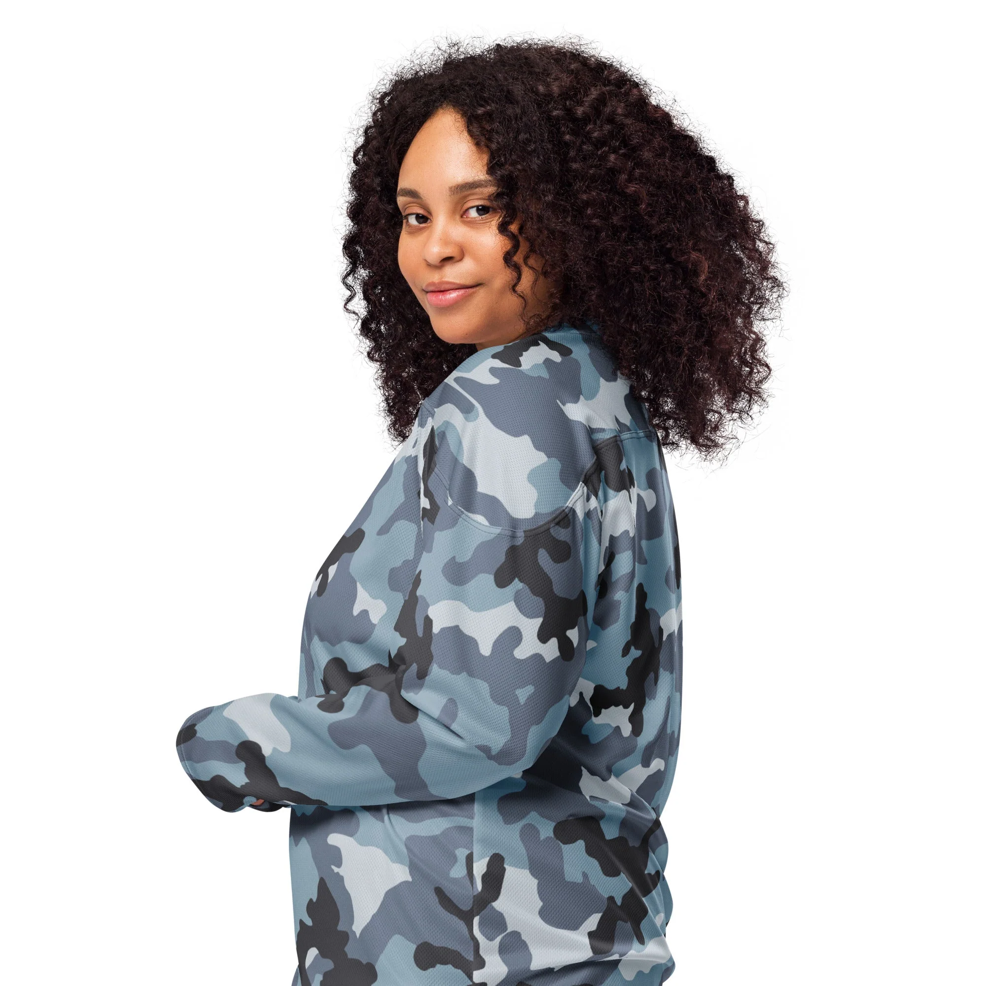 Russian KKO Urban Blue CAMO Unisex Hockey Fan Jersey - Image 7