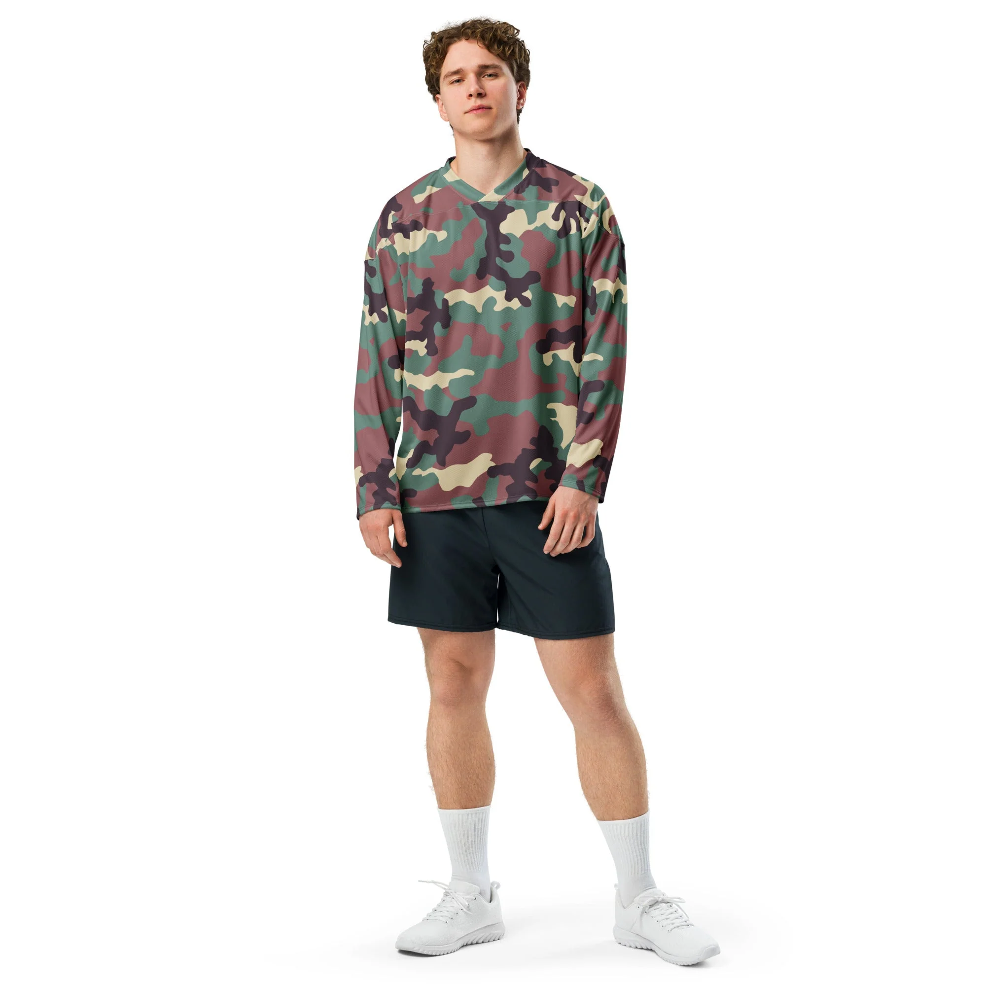 Russian KKO Woodland CAMO Unisex Hockey Fan Jersey - Image 2