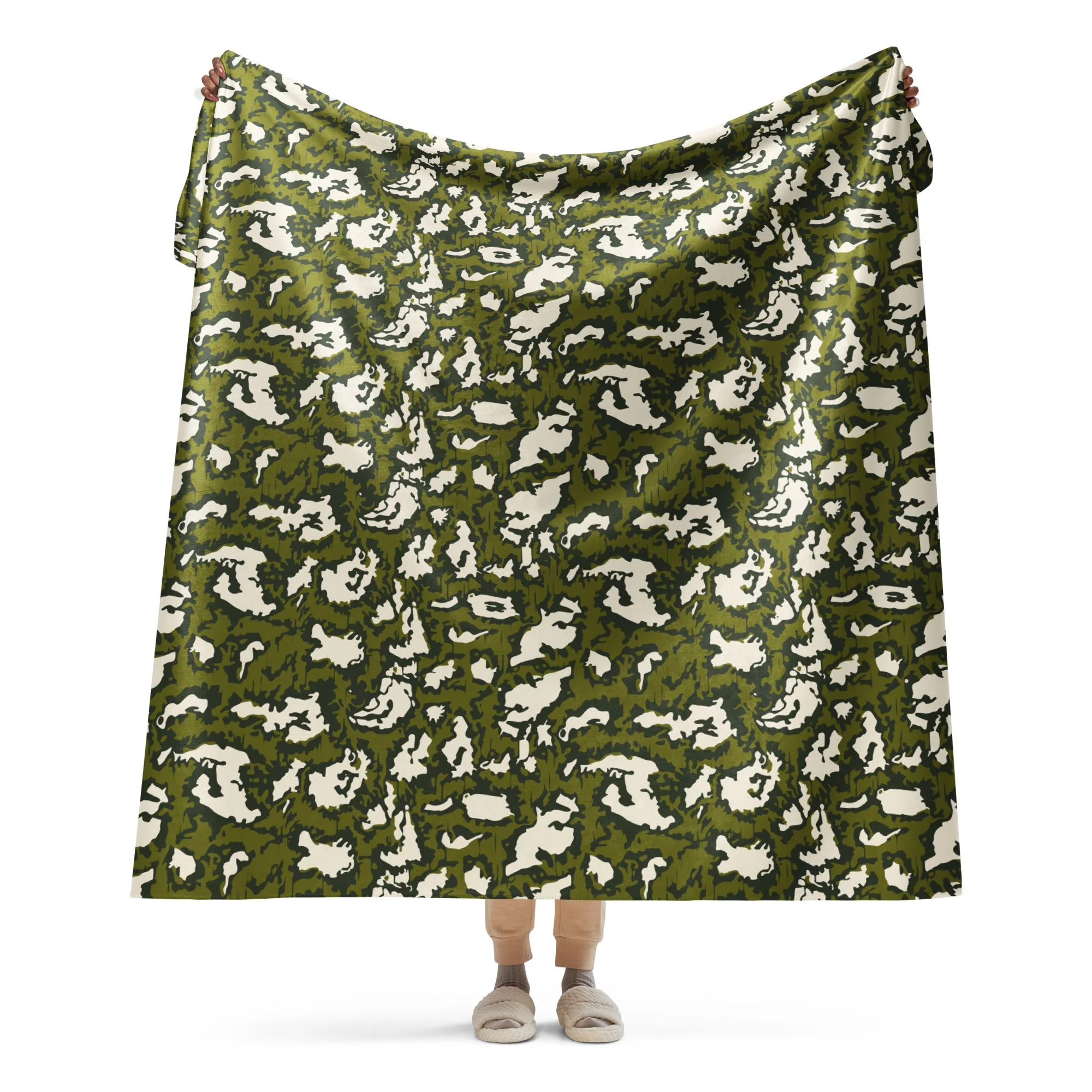 Russian KLMK Red Dawn GREEN Movie CAMO Sherpa Blanket