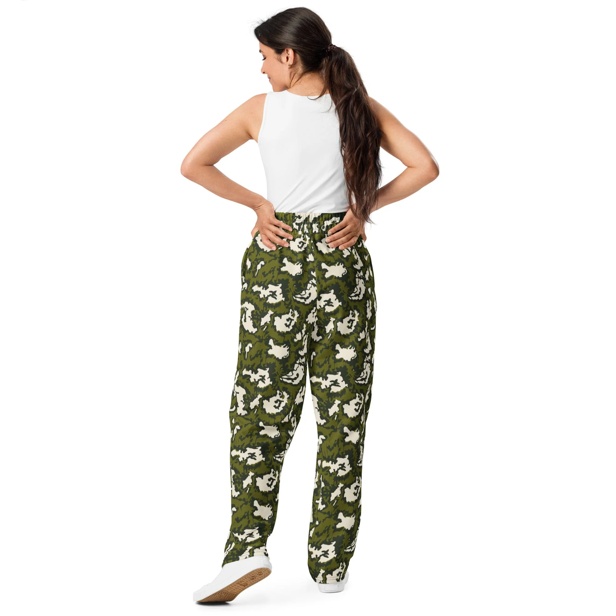 Russian KLMK Red Dawn GREEN Movie CAMO Unisex Wide-Leg Joggers - Image 3