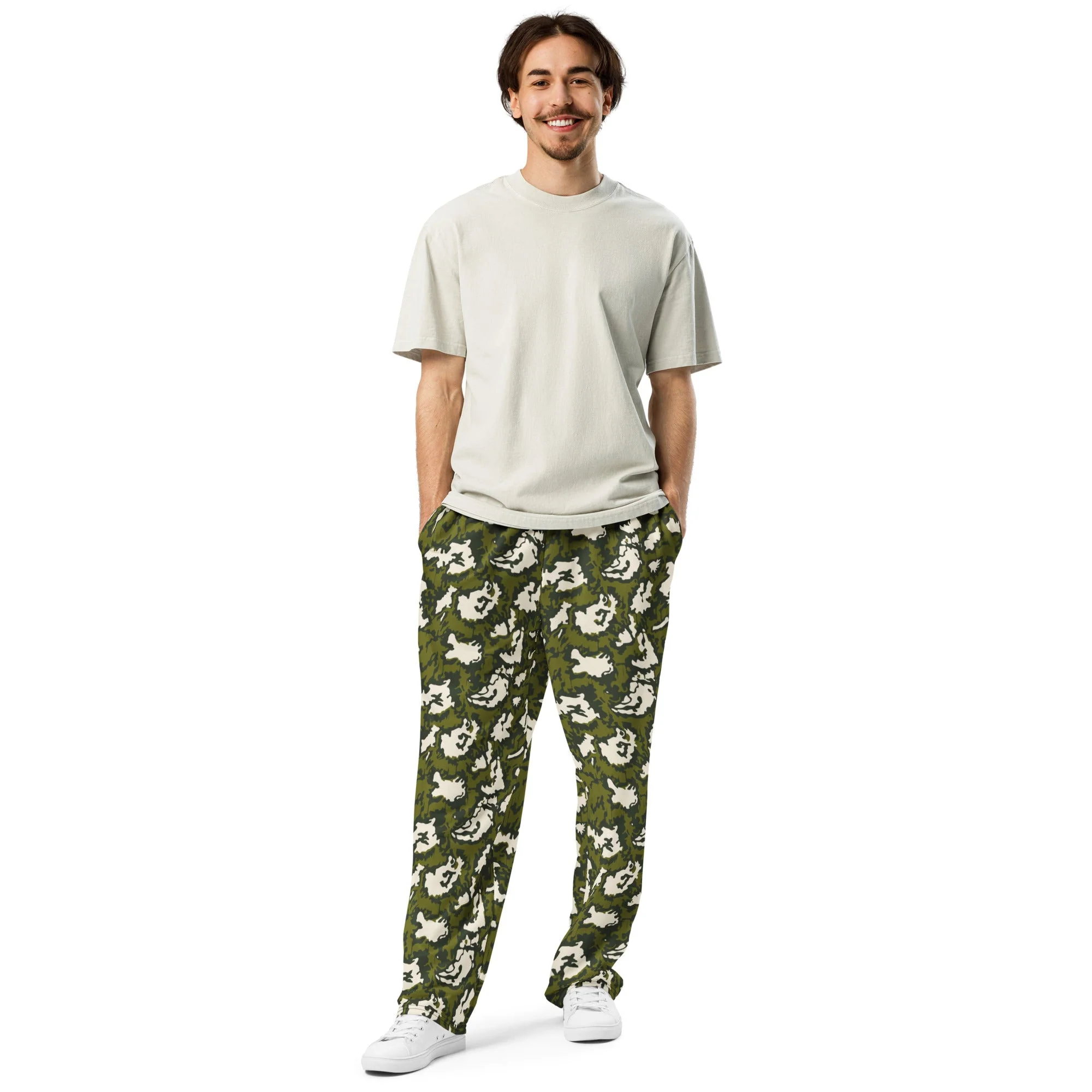 Russian KLMK Red Dawn GREEN Movie CAMO Unisex Wide-Leg Joggers - Image 8