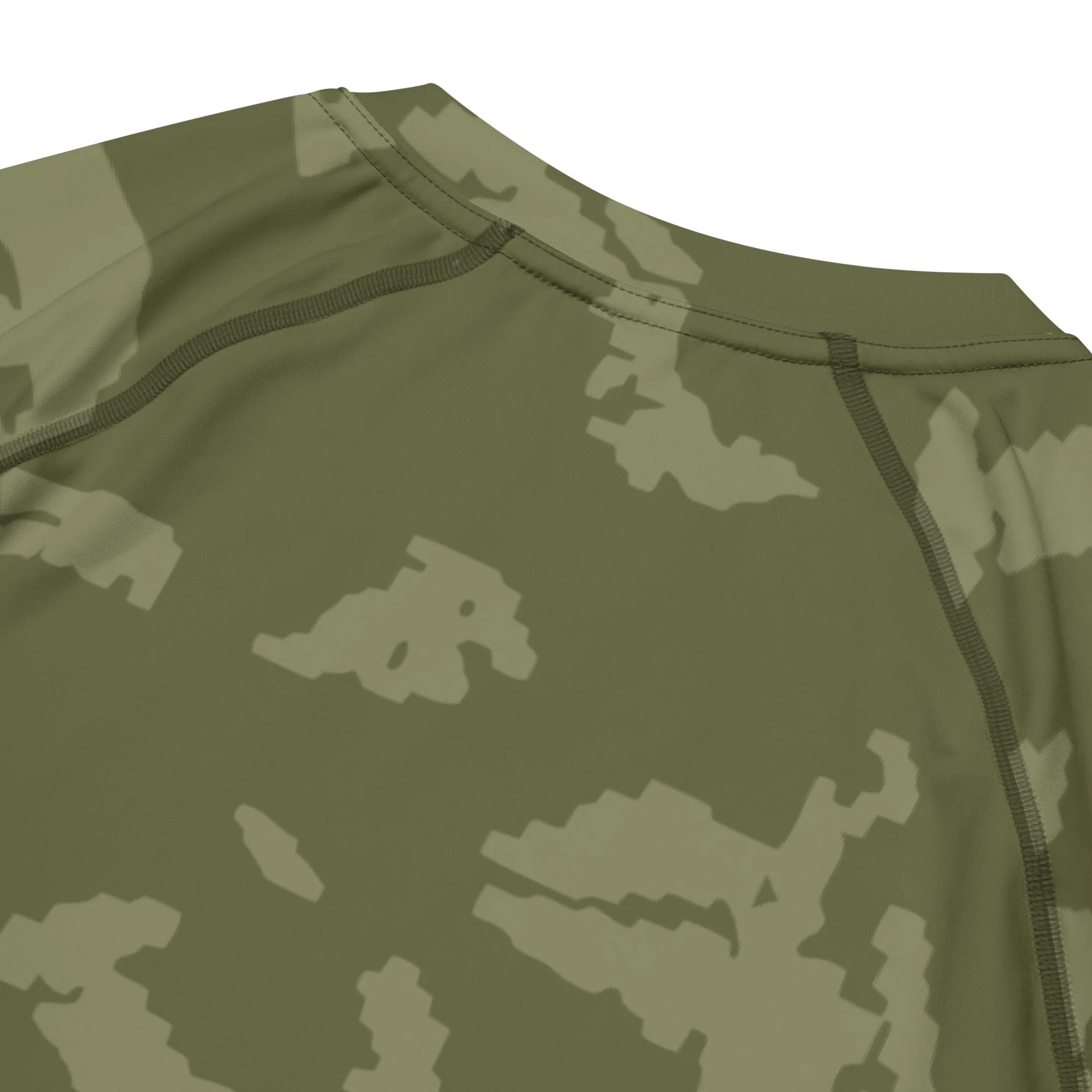 Russian KLMK Sunray Olive Drab CAMO Mens Short-Sleeve Rash Guard - Image 8