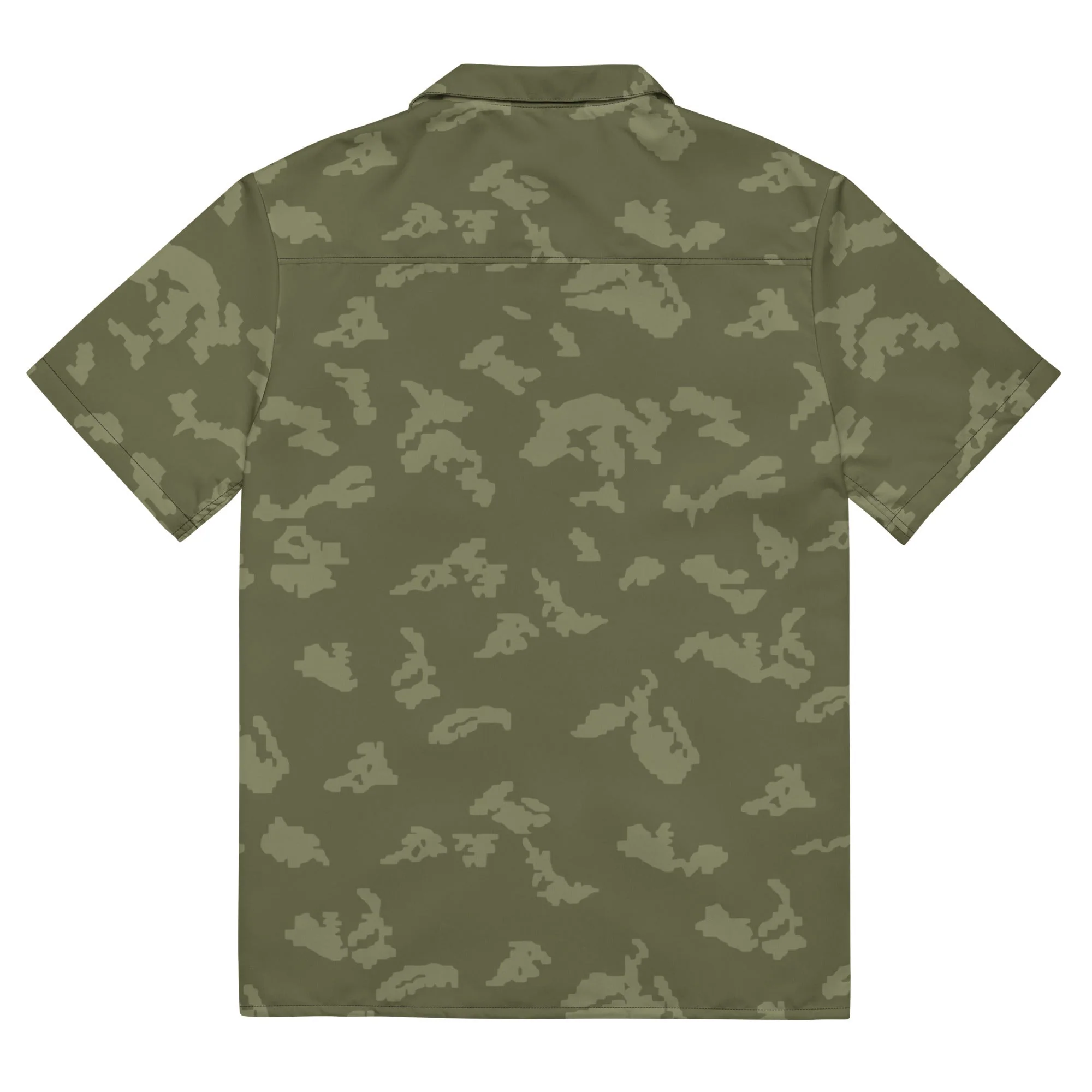 Russian KLMK Sunray Olive Drab CAMO Unisex Short-Sleeve Button Shirt - Image 5