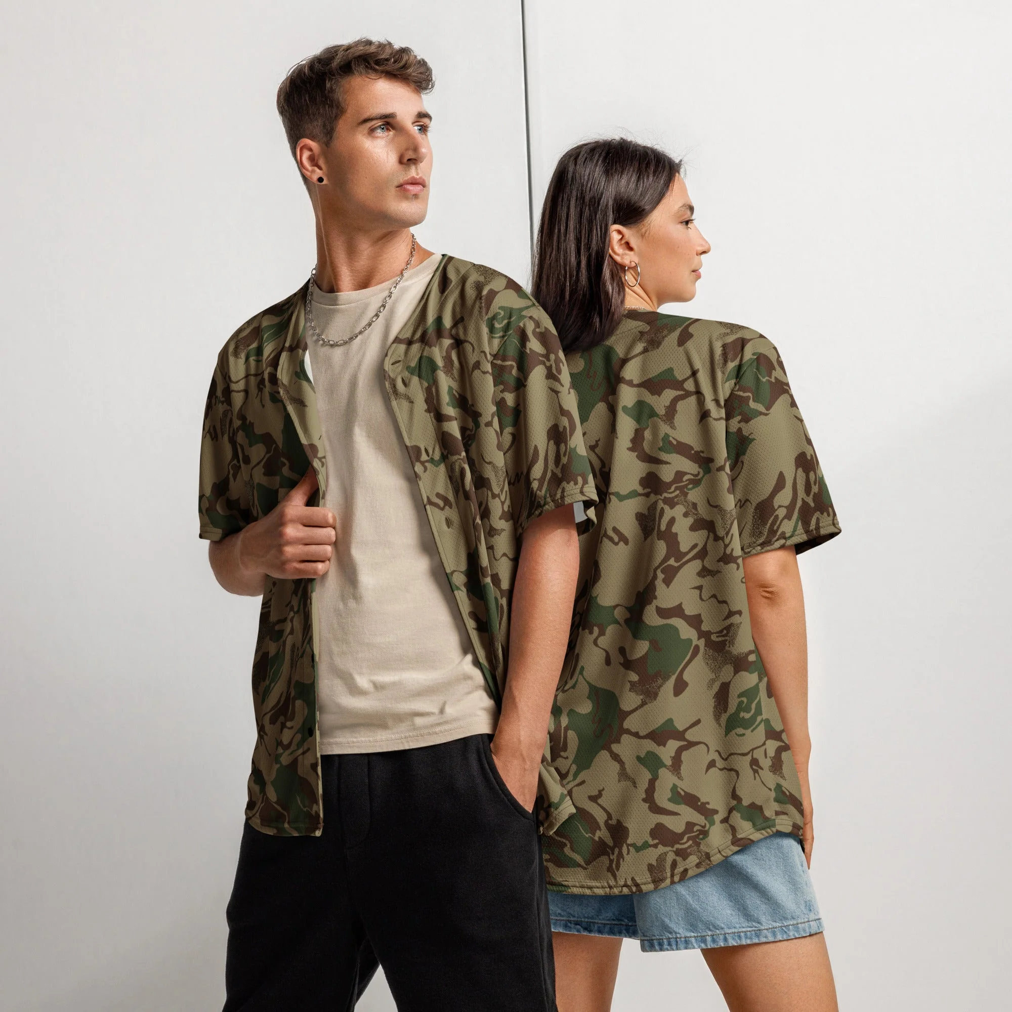 Russian Marble Mountain CAMO Unisex Baseball Jersey