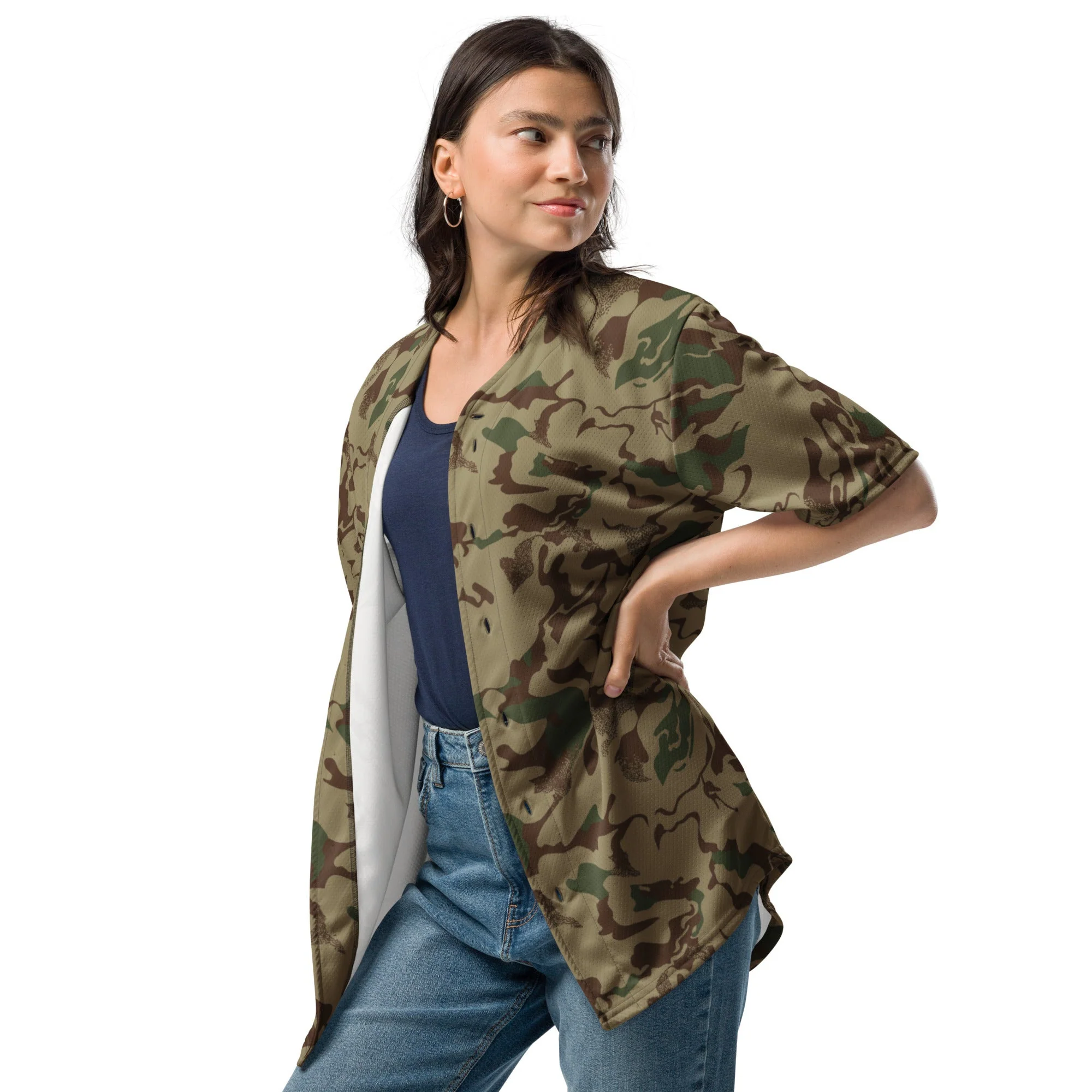 Russian Marble Mountain CAMO Unisex Baseball Jersey - Image 3