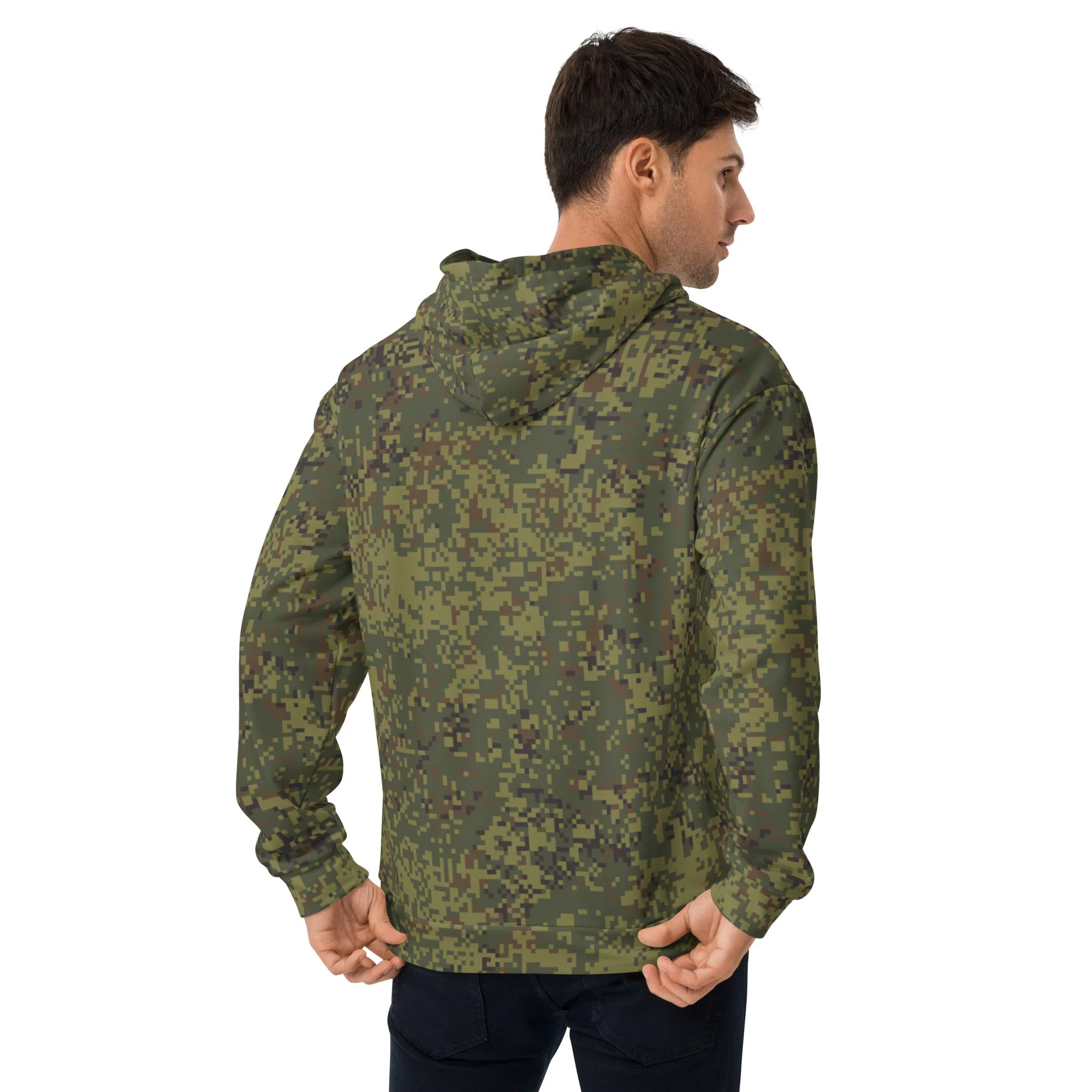 Russian Digital EMR Woodland CAMO Unisex Hoodie - Image 3