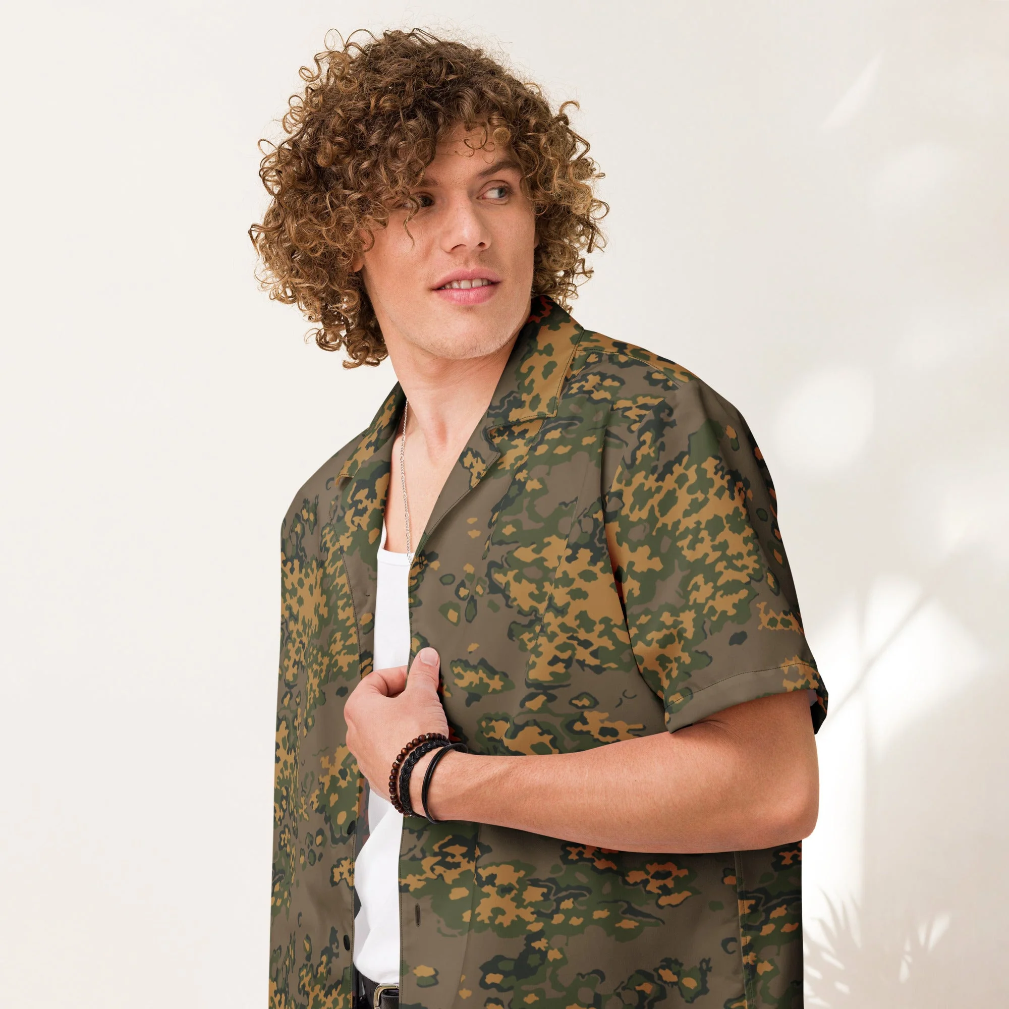 Russian Partizan Autumn CAMO Unisex Short-Sleeve Button Shirt