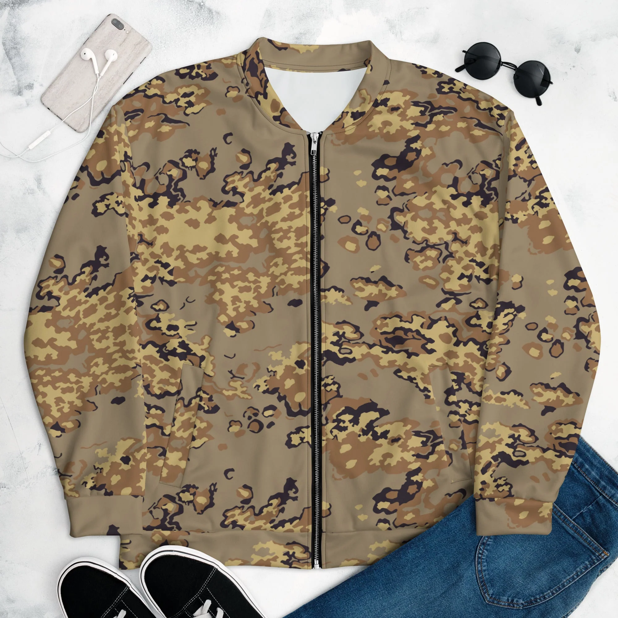Russian Partizan Desert CAMO Unisex Bomber Jacket - Image 5