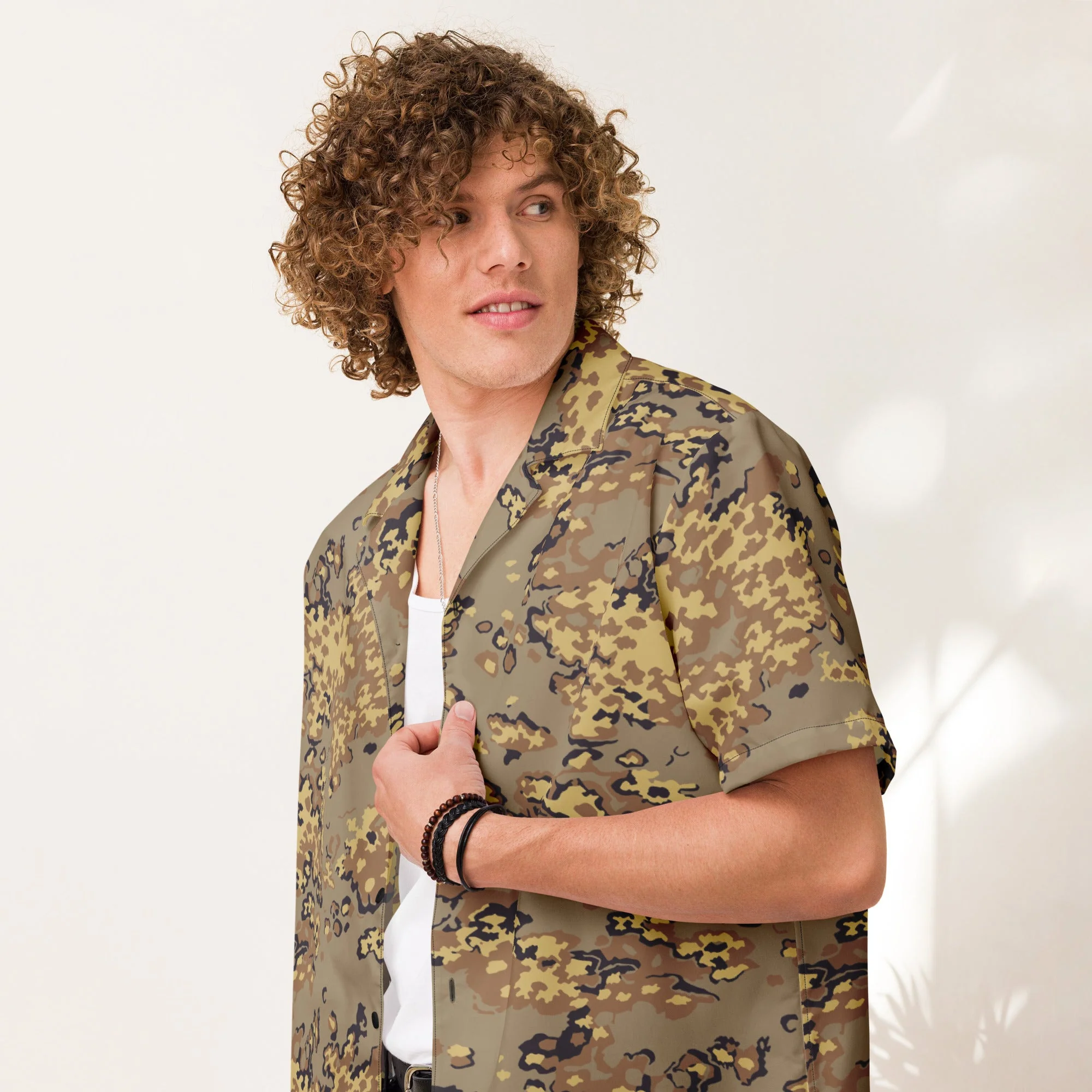 Russian Partizan Desert CAMO Unisex Short-Sleeve Button Shirt