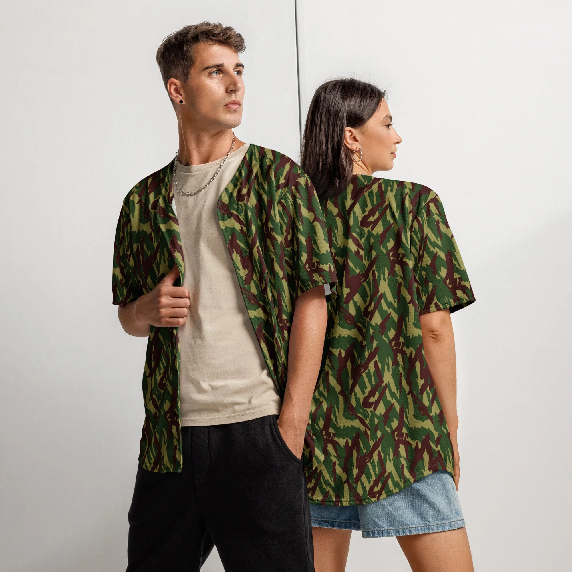 Russian Podlesok Woodland CAMO Unisex Baseball Jersey