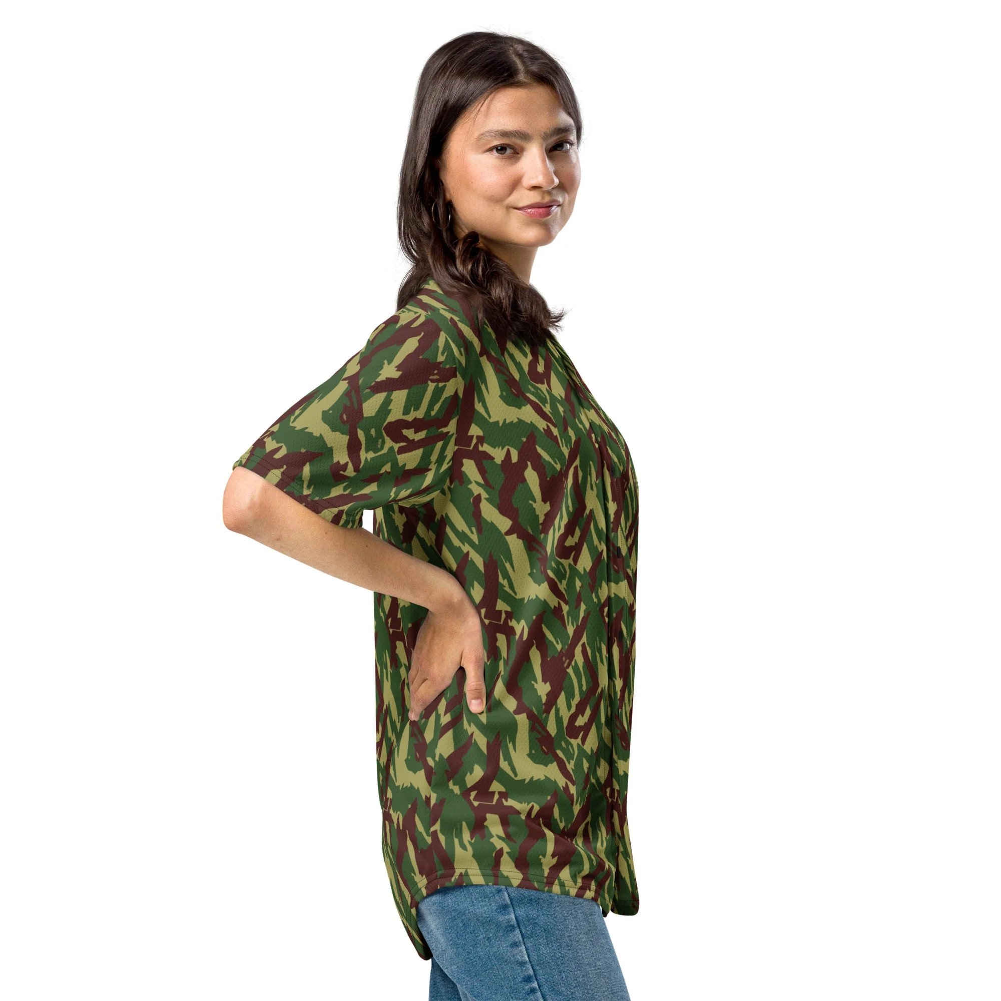 Russian Podlesok Woodland CAMO Unisex Baseball Jersey - Image 2