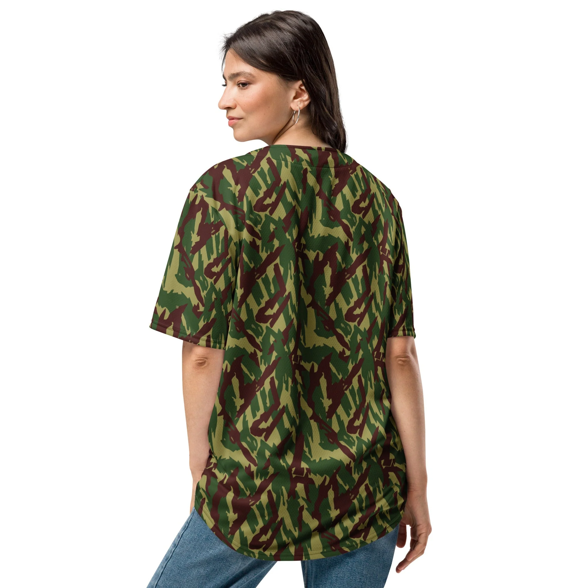 Russian Podlesok Woodland CAMO Unisex Baseball Jersey - Image 4