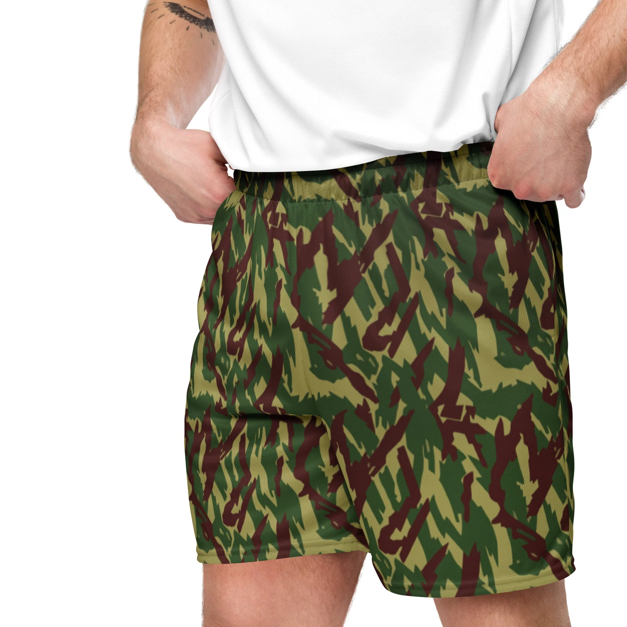 Russian Podlesok Woodland CAMO Unisex Mesh Shorts - Image 2