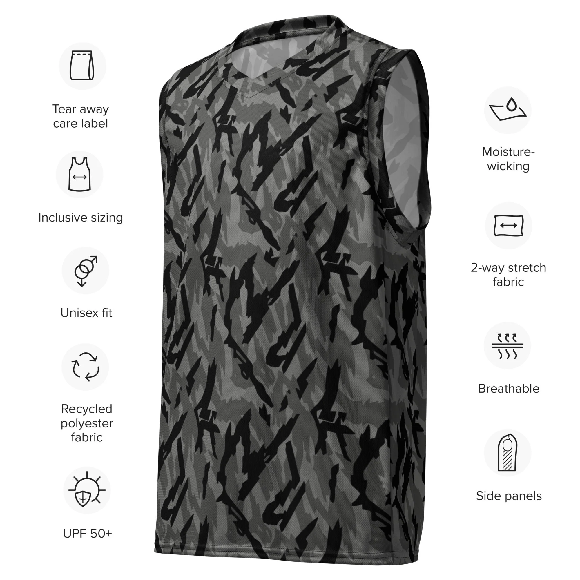 Russian Podlesok Urban CAMO Unisex Basketball Jersey - Image 3