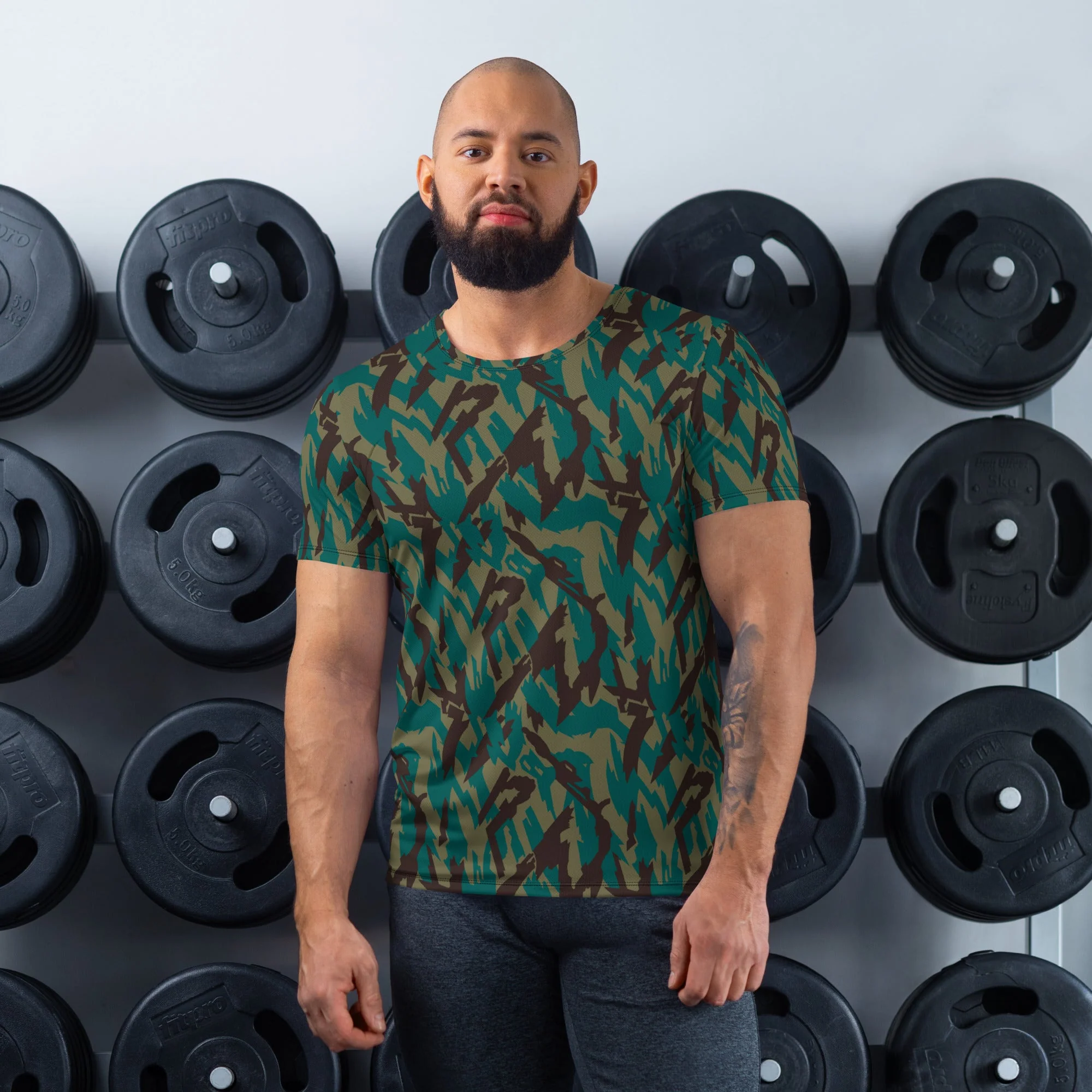 Russian Podlesok Tropical CAMO Mens Athletic T-Shirt