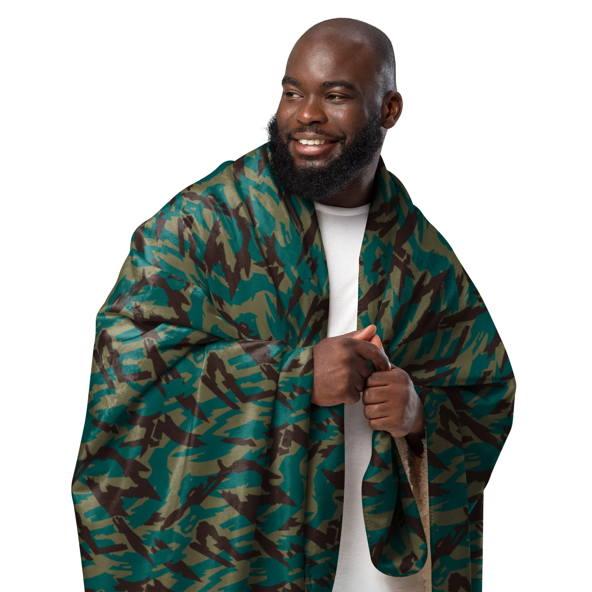 Russian Podlesok Tropical CAMO Sherpa Blanket - Image 4