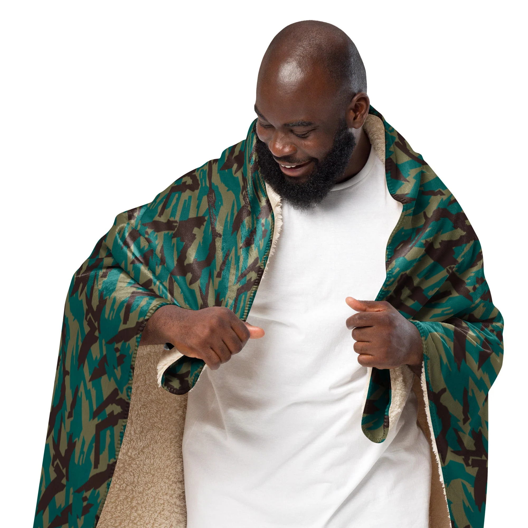 Russian Podlesok Tropical CAMO Sherpa Blanket - Image 5