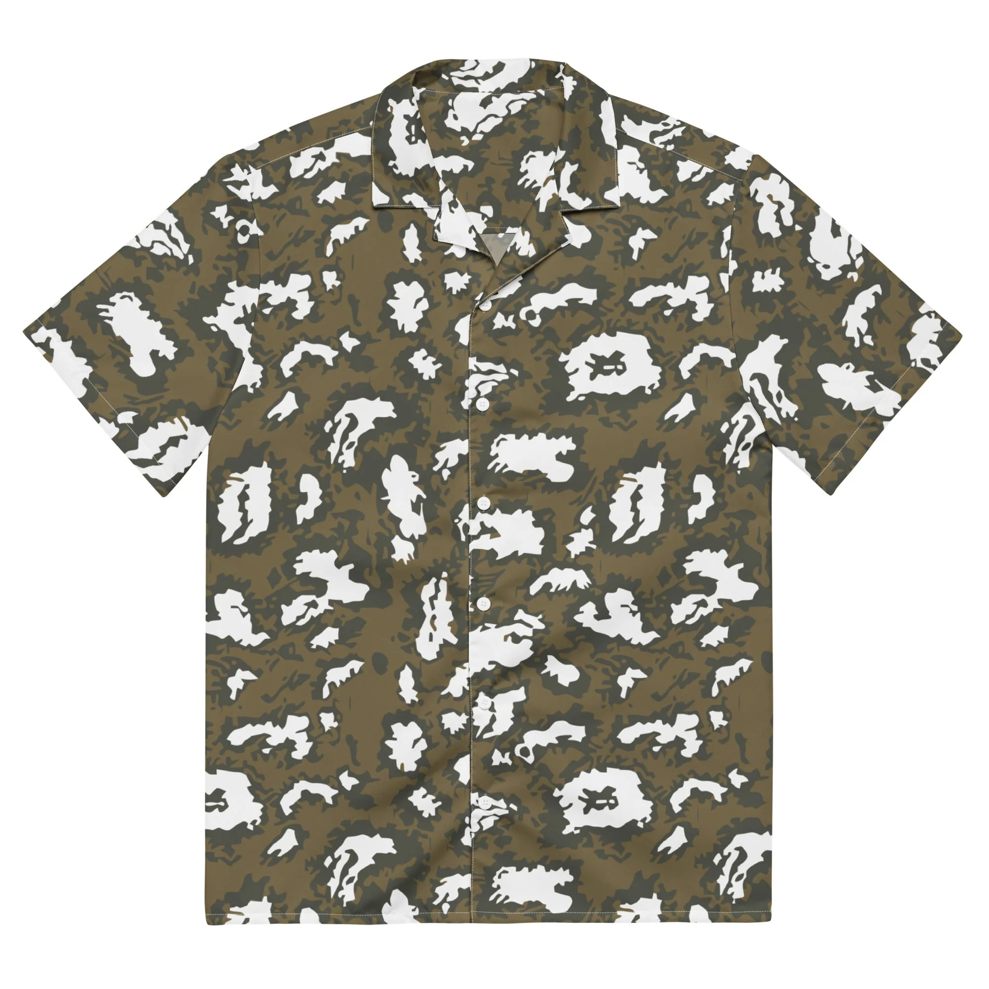 Russian KLMK Red Dawn BROWN Movie CAMO Unisex Short-Sleeve Button Shirt - Image 3