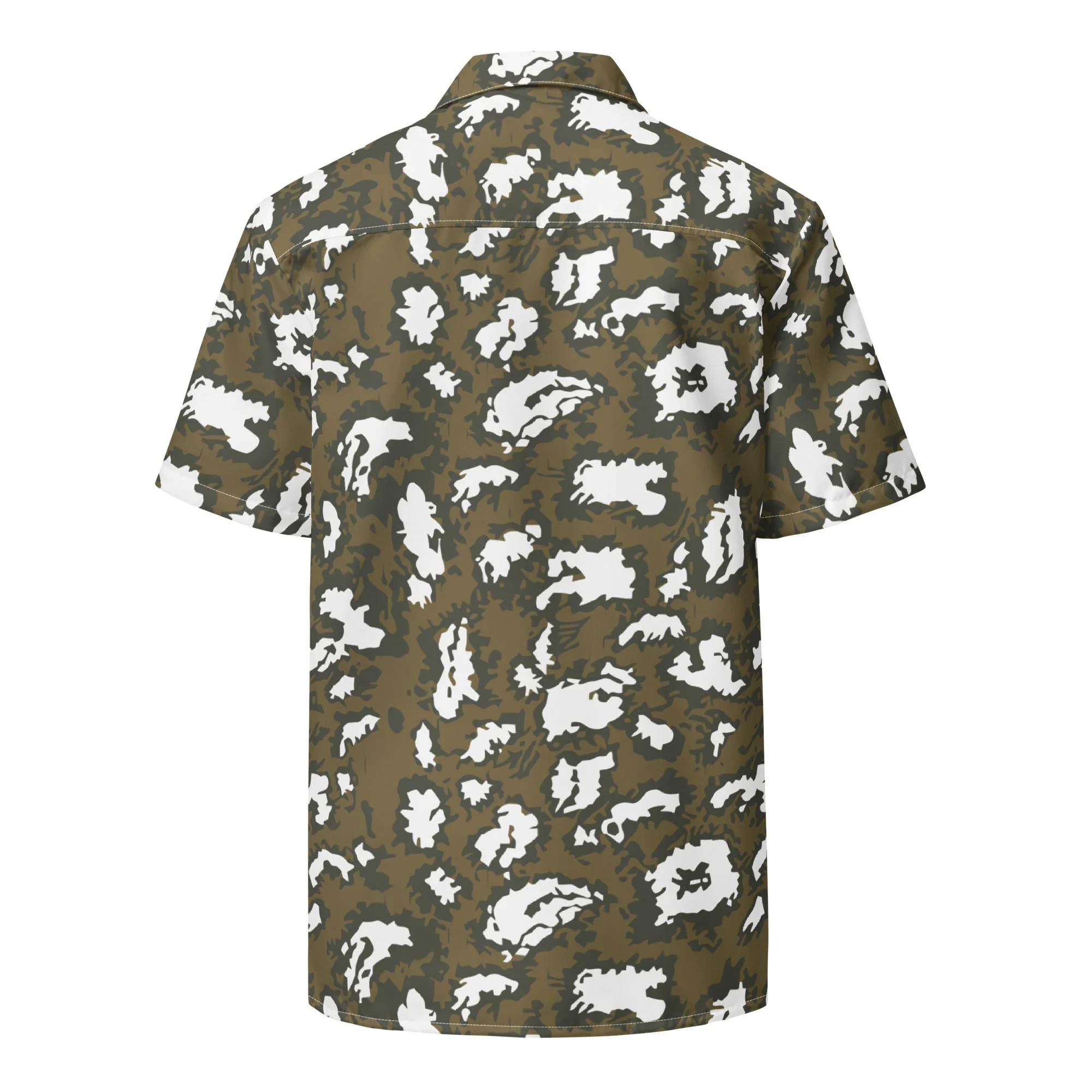 Russian KLMK Red Dawn BROWN Movie CAMO Unisex Short-Sleeve Button Shirt - Image 8