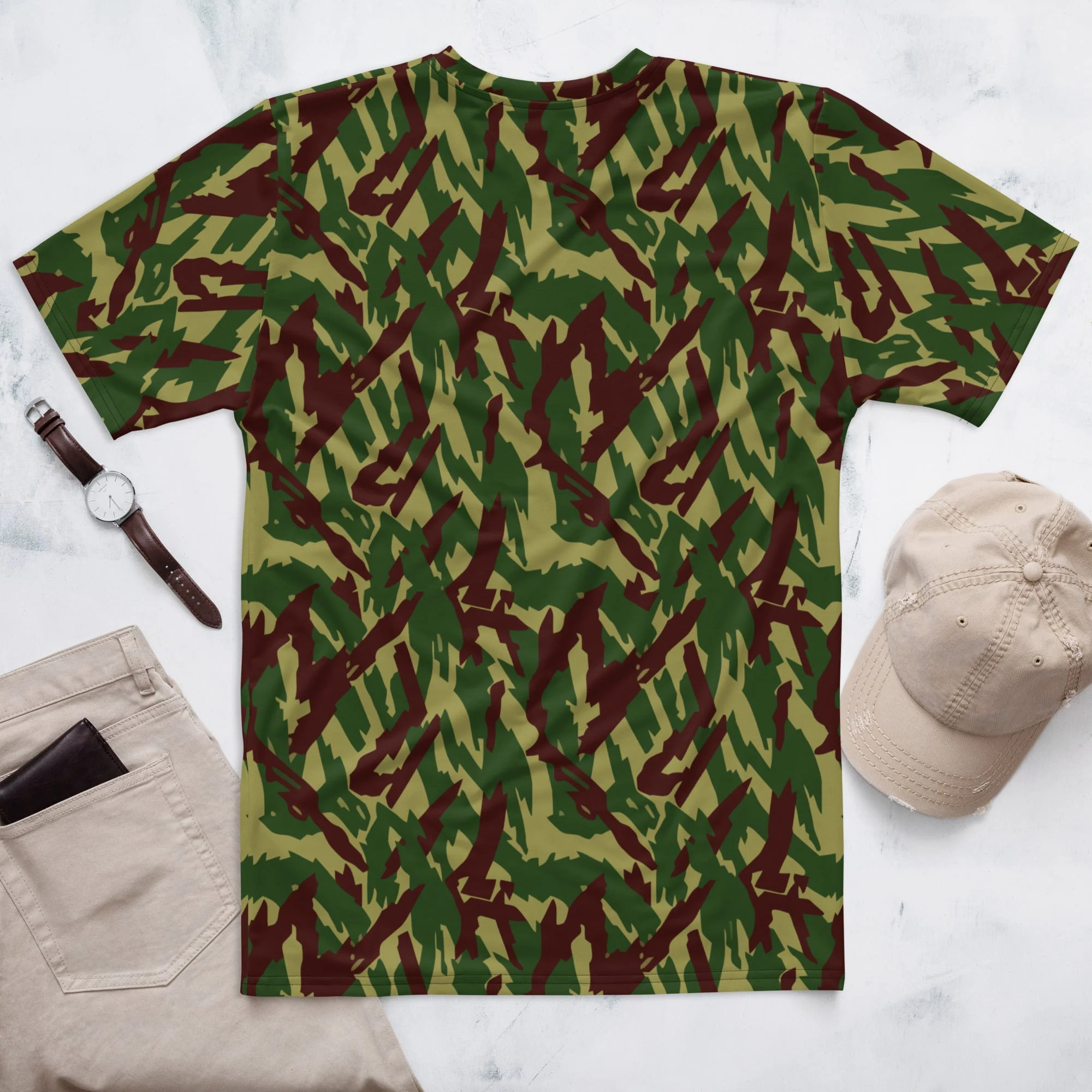 Russian Podlesok Woodland CAMO Mens T-Shirt - Image 3