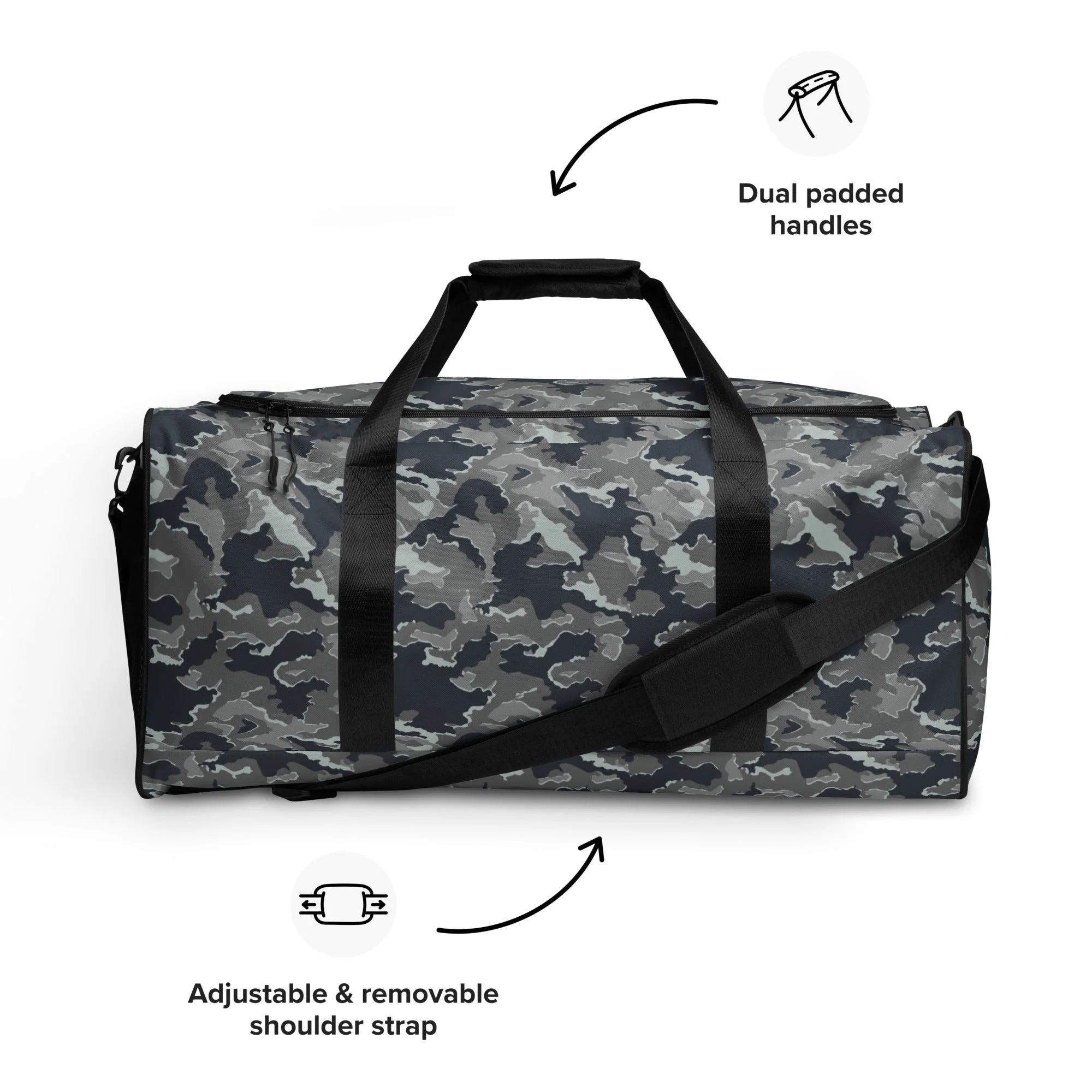 Russian SMK Melted Snow CAMO Duffle Bag - Image 3