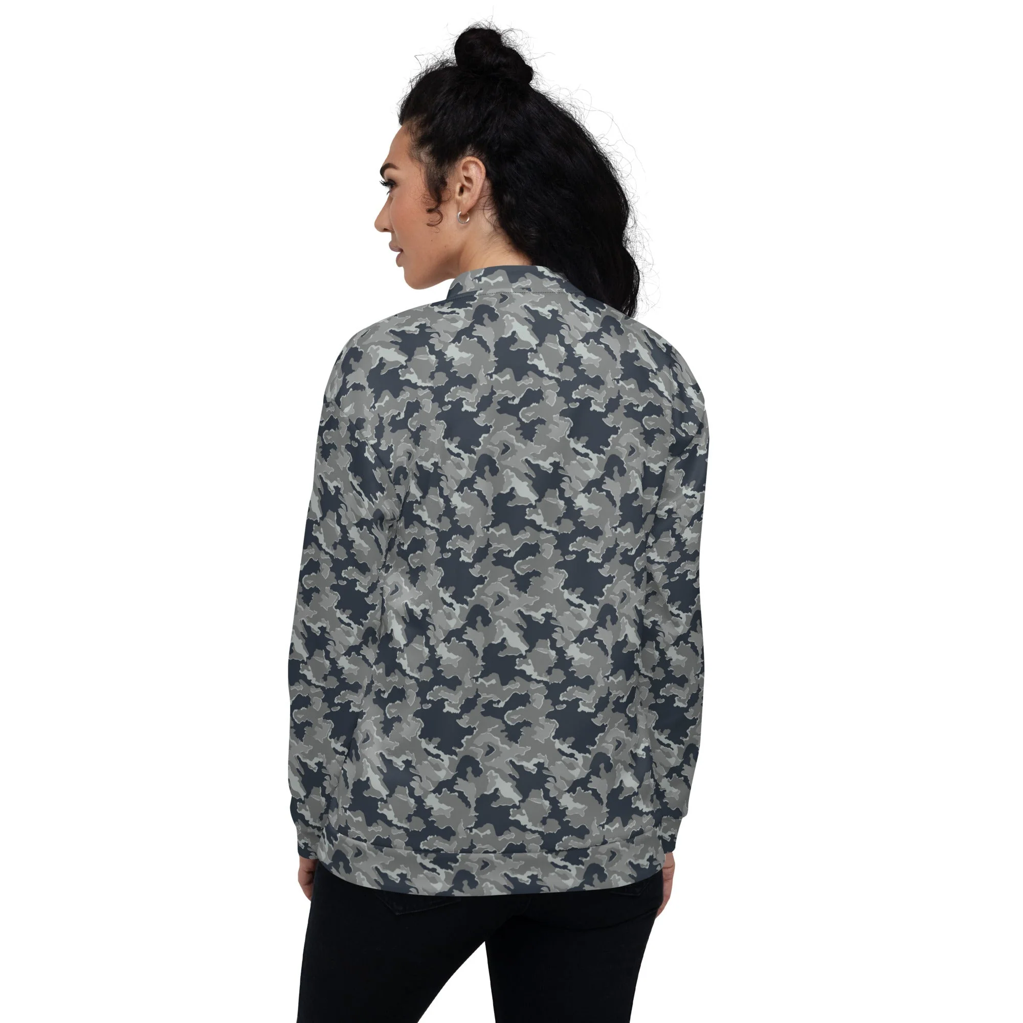 Russian SMK Melted Snow CAMO Unisex Bomber Jacket - Image 5