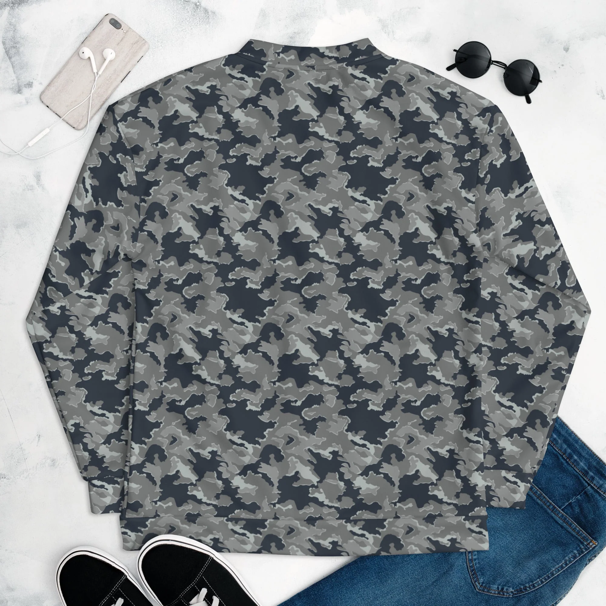 Russian SMK Melted Snow CAMO Unisex Bomber Jacket - Image 8