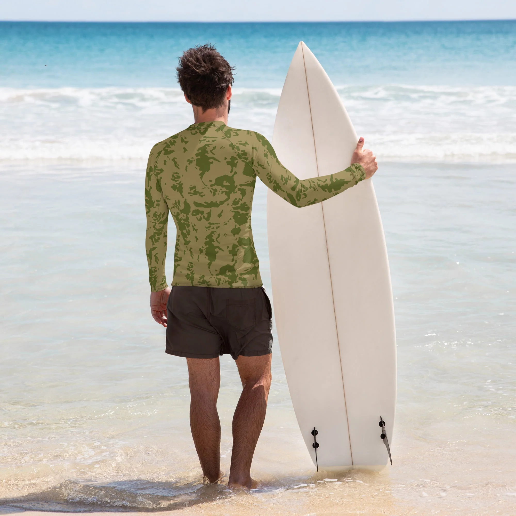 Russian Bicolor Granite CAMO Mens Long-Sleeve Rash Guard - Image 2