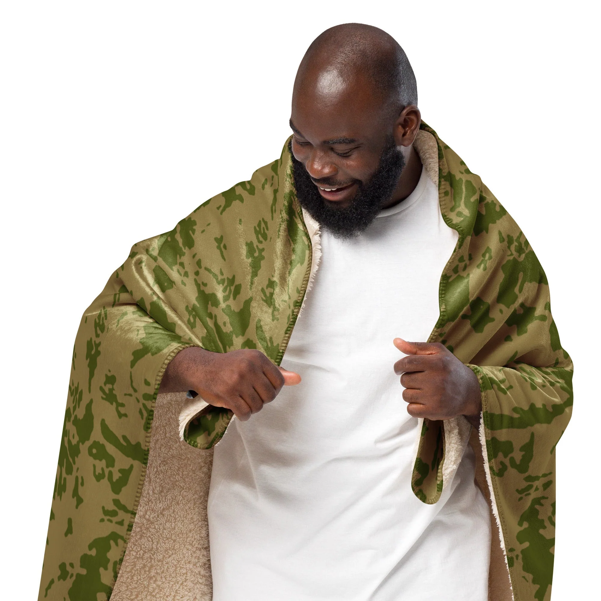 Russian Bicolor Granite CAMO Sherpa Blanket - Image 4