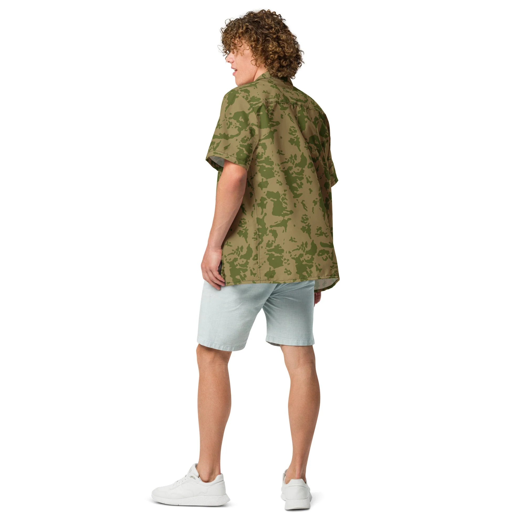 Russian Bicolor Granite CAMO Unisex Short-Sleeve Button Shirt - Image 7
