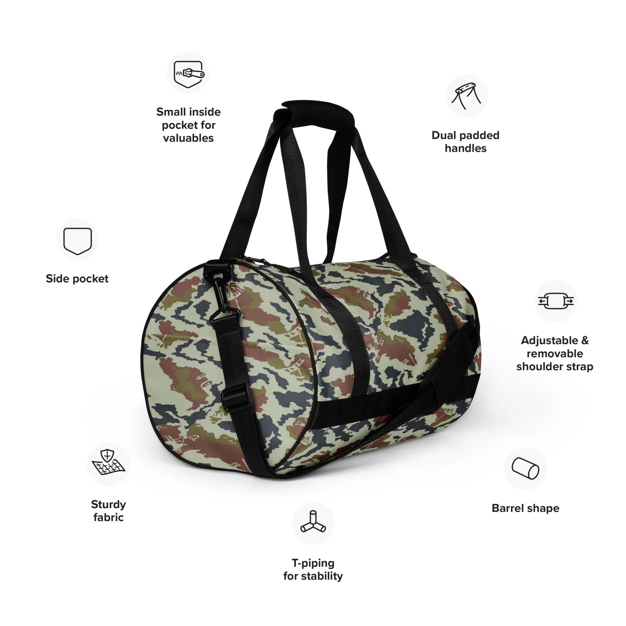 Russian KLMK Spetsnaz Tundra CAMO Gym Bag - Image 2