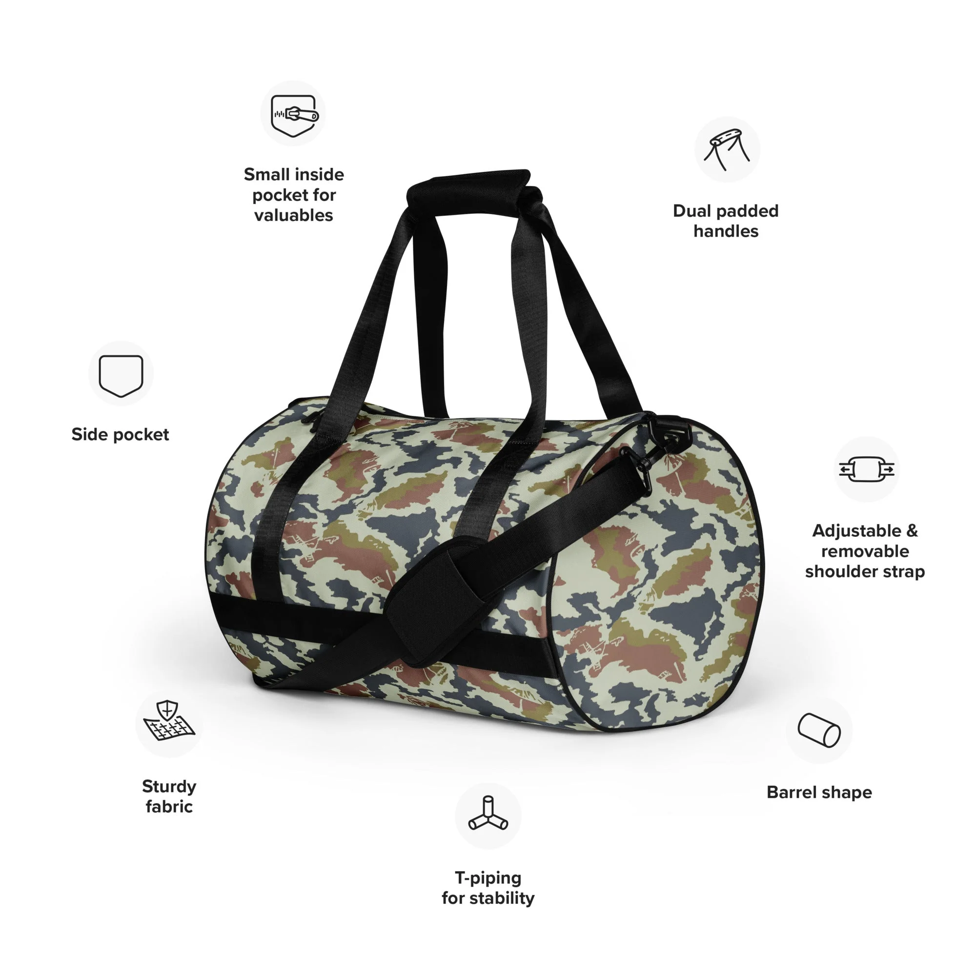 Russian KLMK Spetsnaz Tundra CAMO Gym Bag - Image 3